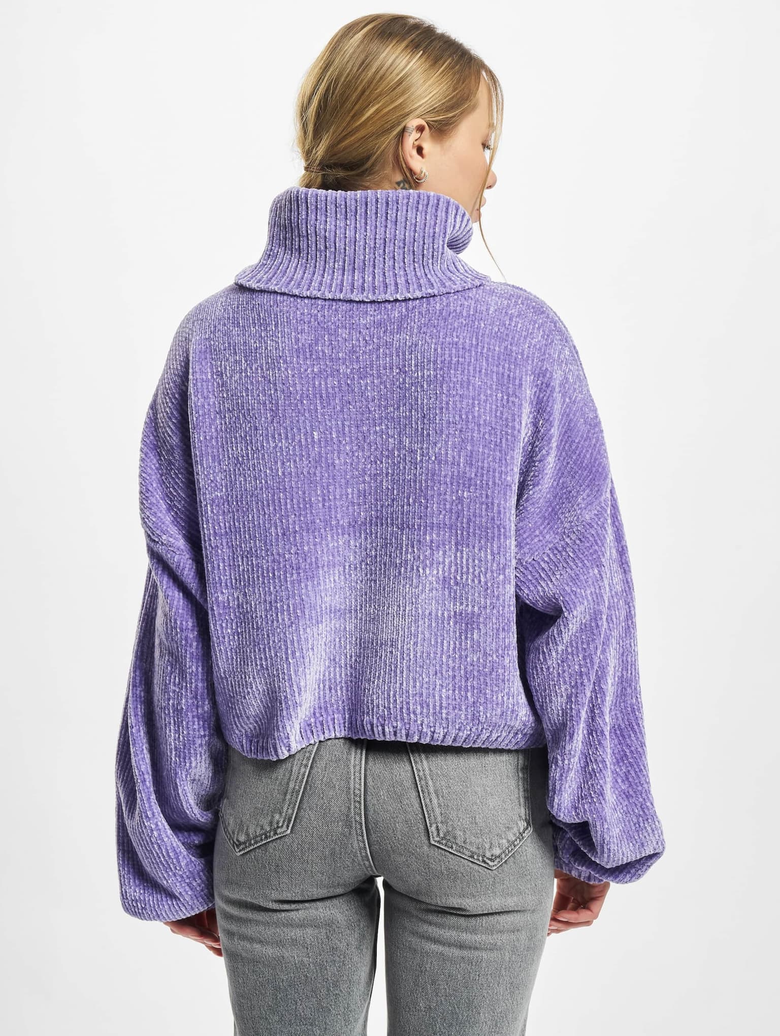 Urban Classics Ladies Short Chenille Turtleneck Sweater – Bild 2