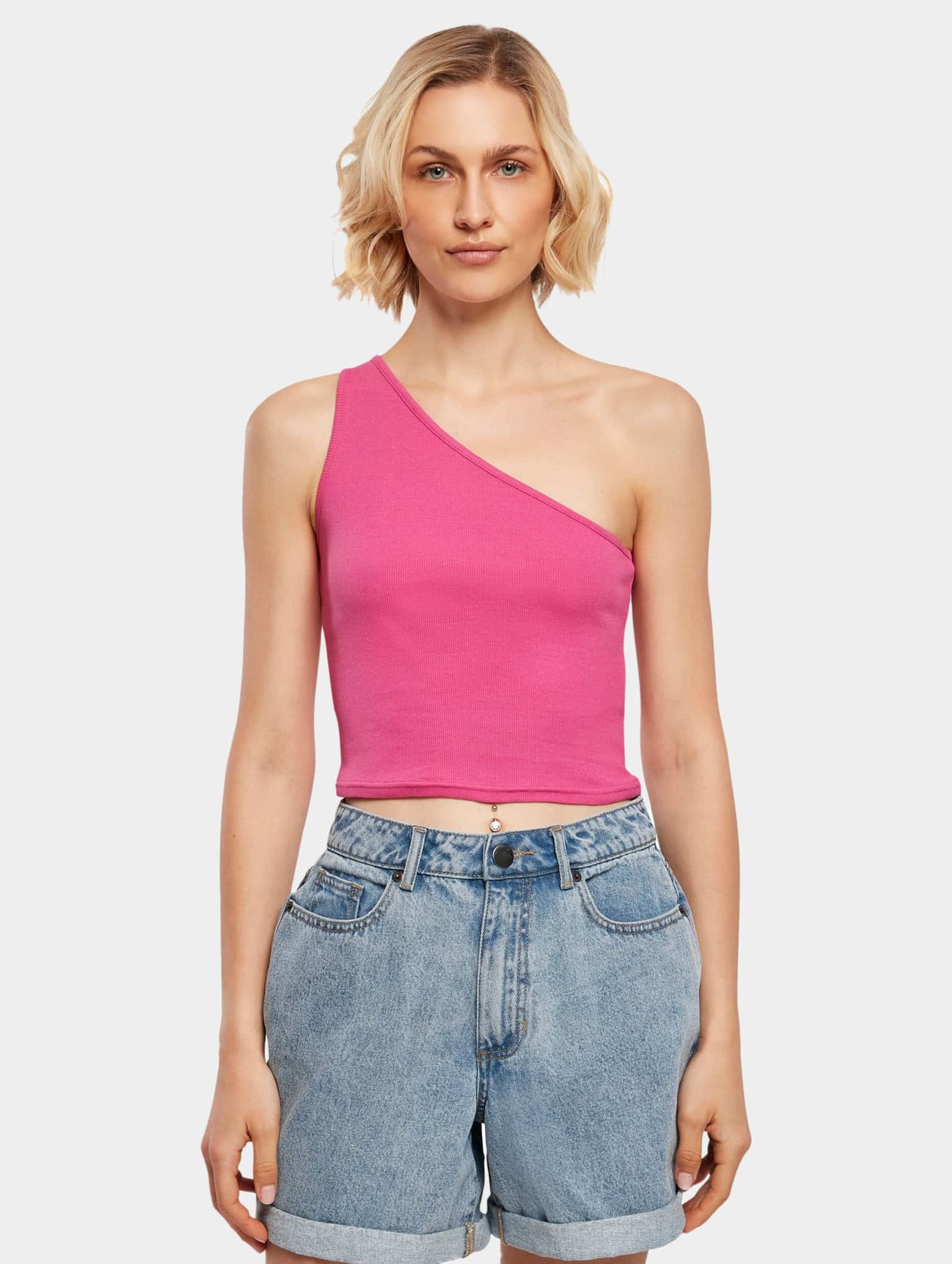 Urban Classics Ladies Cropped Asymmetric Top – Bild 3