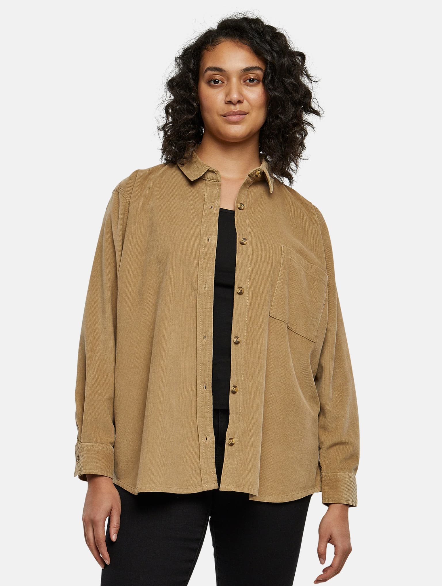Urban Classics Ladies Corduroy Oversized Shirt