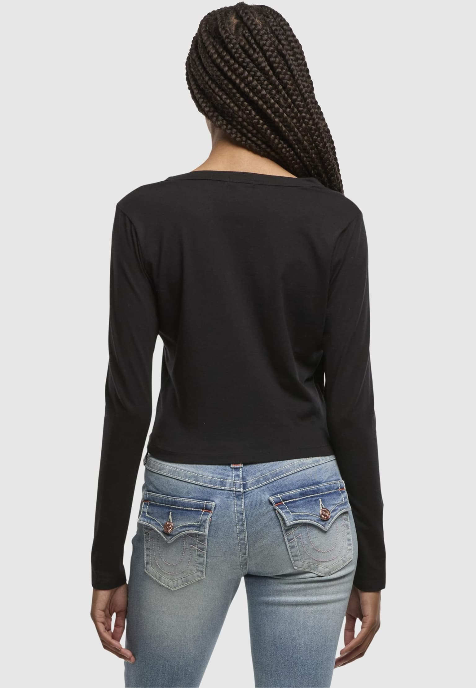 True Religion APPLIQUE CRYSTAL V NOTCH LS T – Bild 2