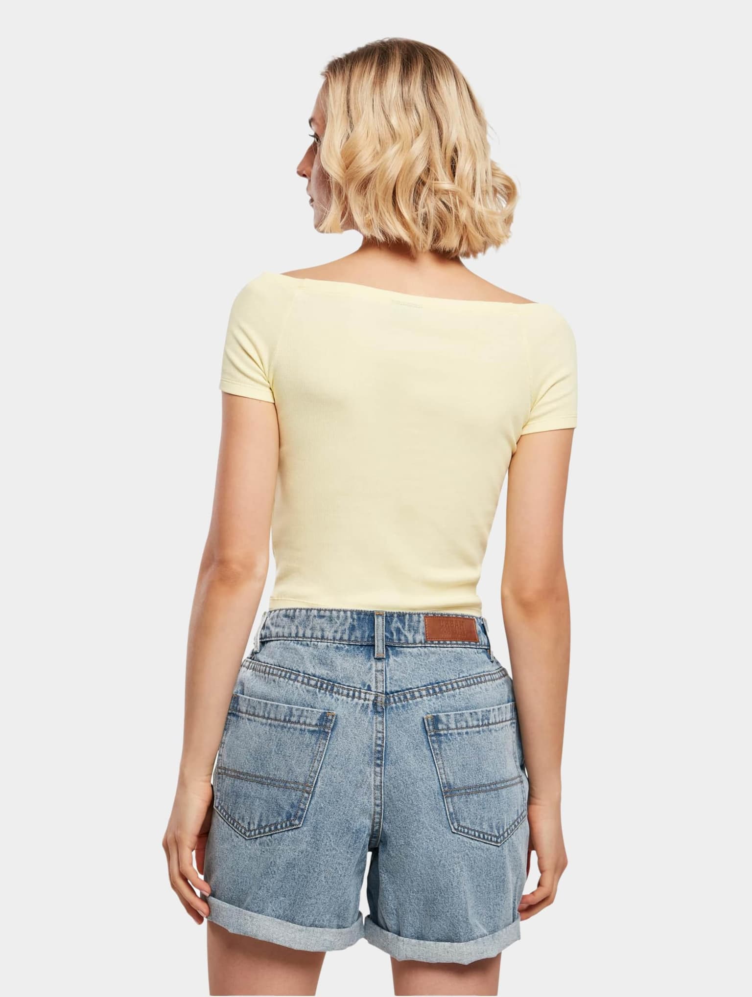 Urban Classics Ladies Off Shoulder Rib Tee – Bild 2