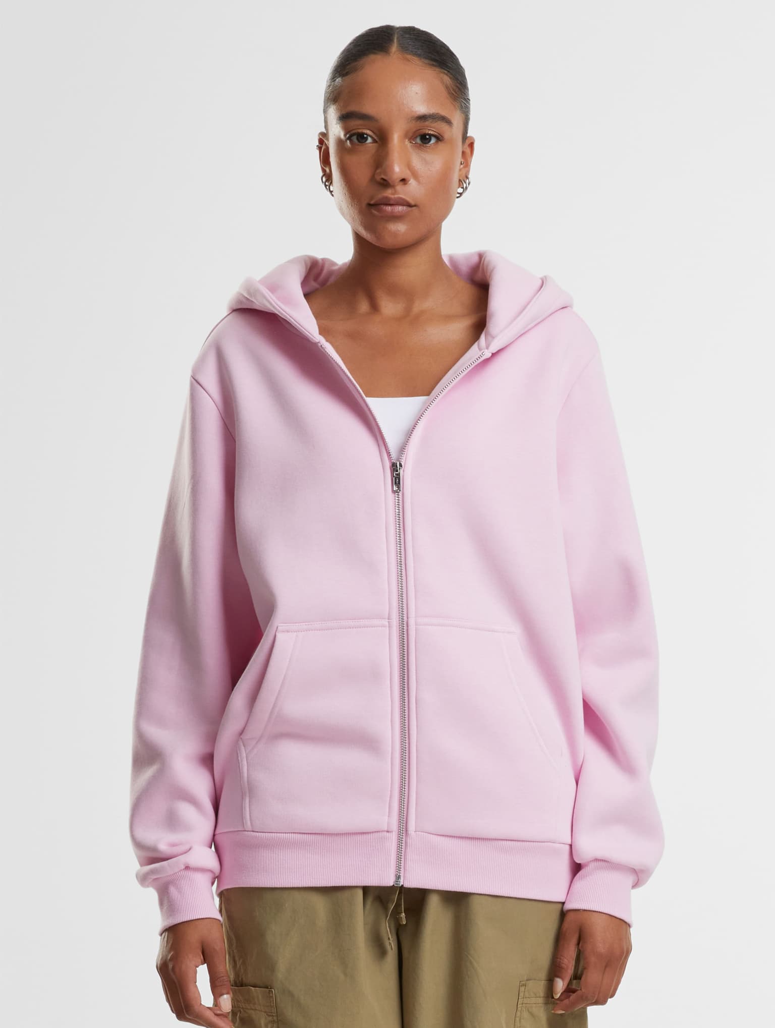 Urban Classics Ladies Fluffy Zip Hoodie – Bild 3