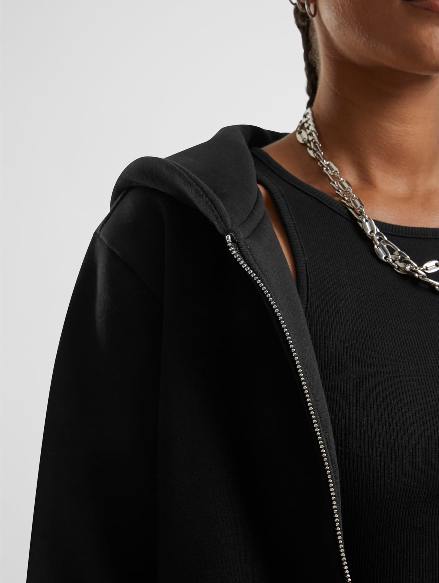 Urban Classics Ladies Fluffy Zip Hoodie – Bild 4
