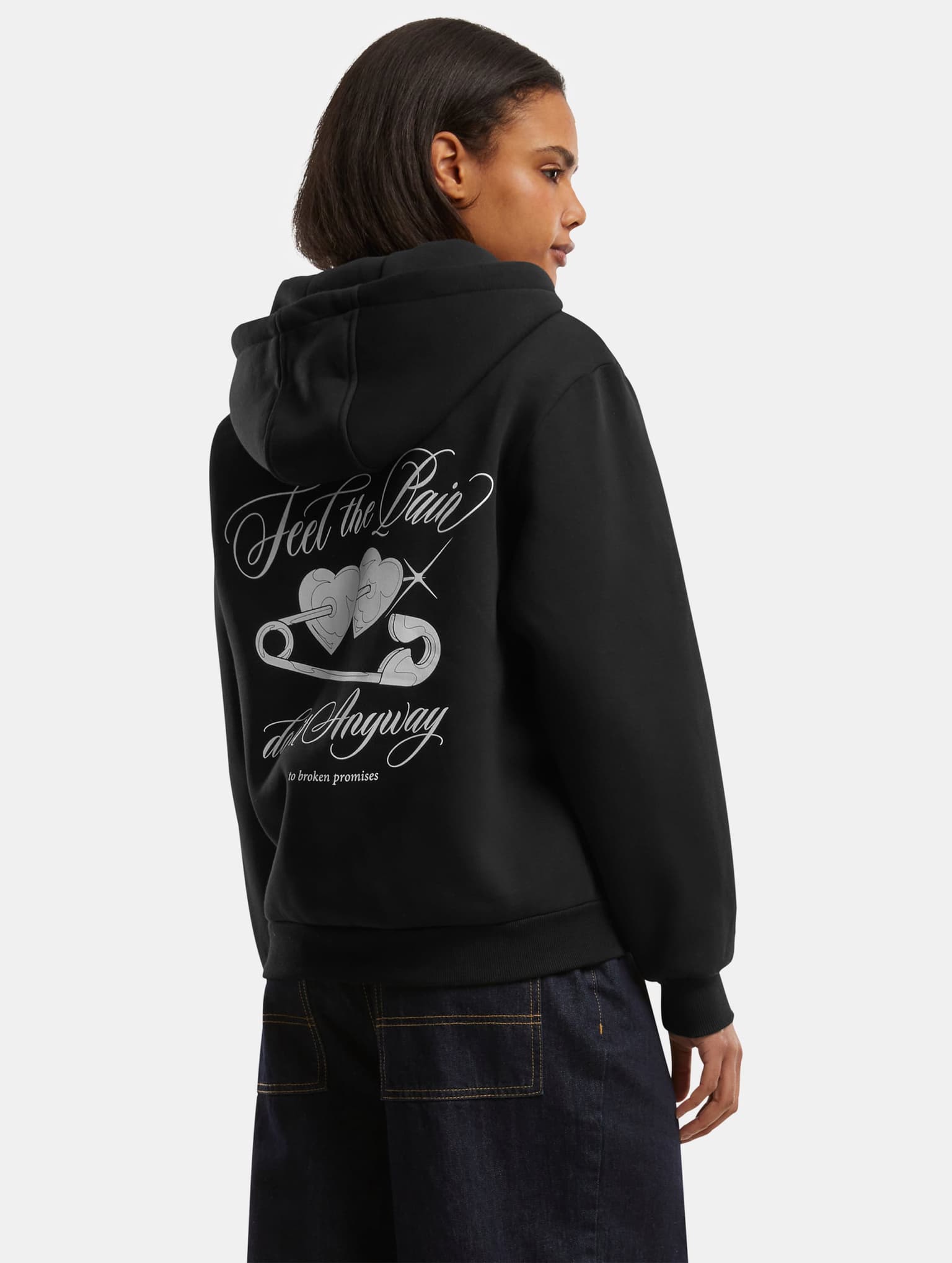 Miss Tee Feel The Pain Ladies Fluffy Zip Hoody – Bild 2