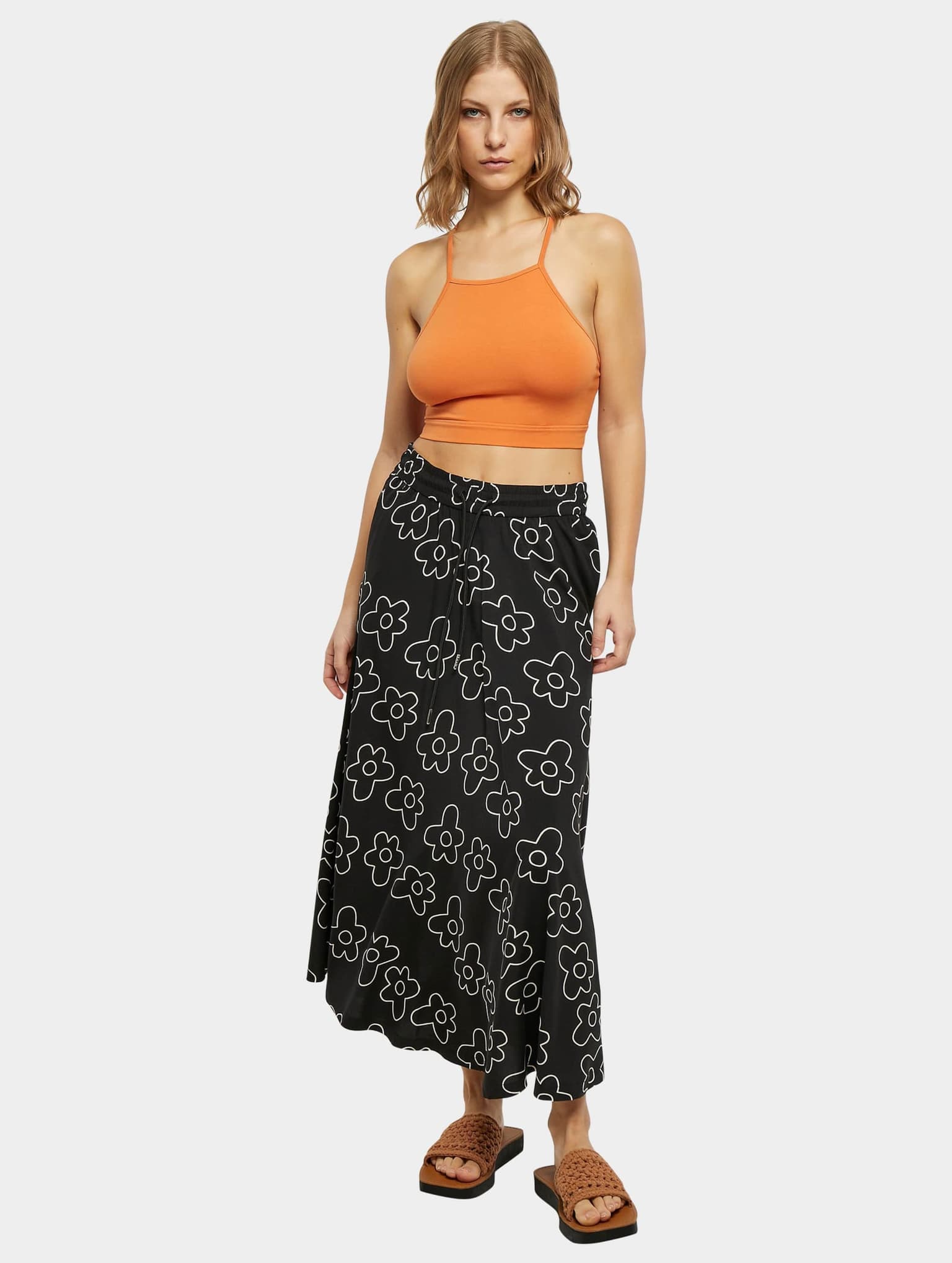 Urban Classics Ladies Viscose Midi Skirt – Bild 4