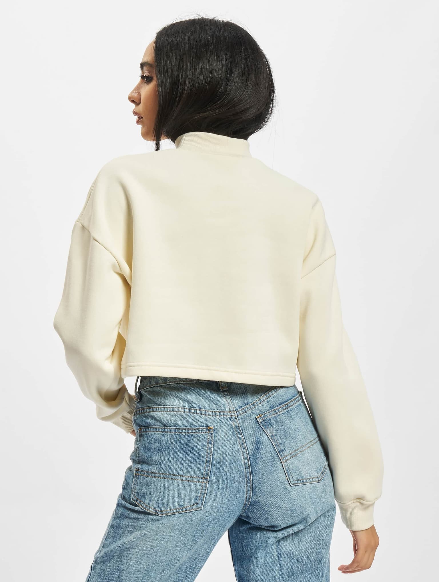 Urban Classics Ladies Cropped Oversized Sweat High Neck Crew – Bild 2