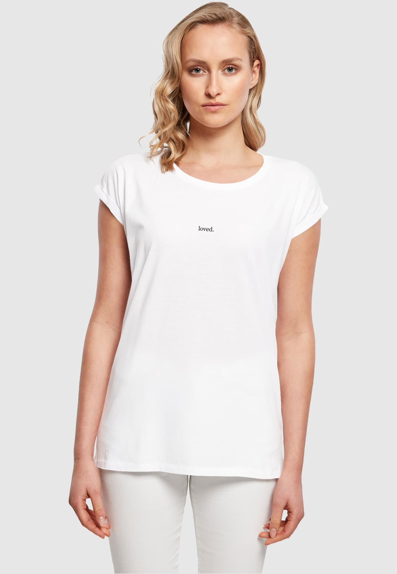 Merchcode POD Ladies Love Extended Shoulder Tee