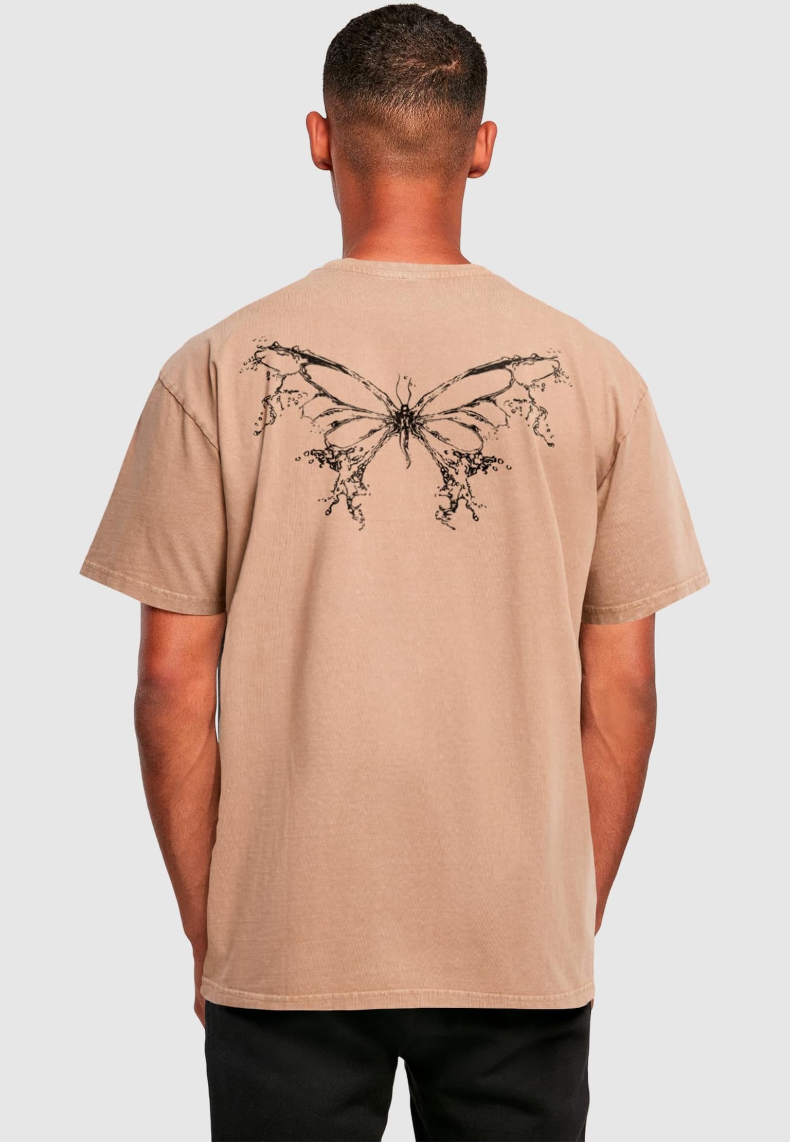 Lost Youth LY ACID WASHED TEE - BUTTERFLY V.3 – Bild 2