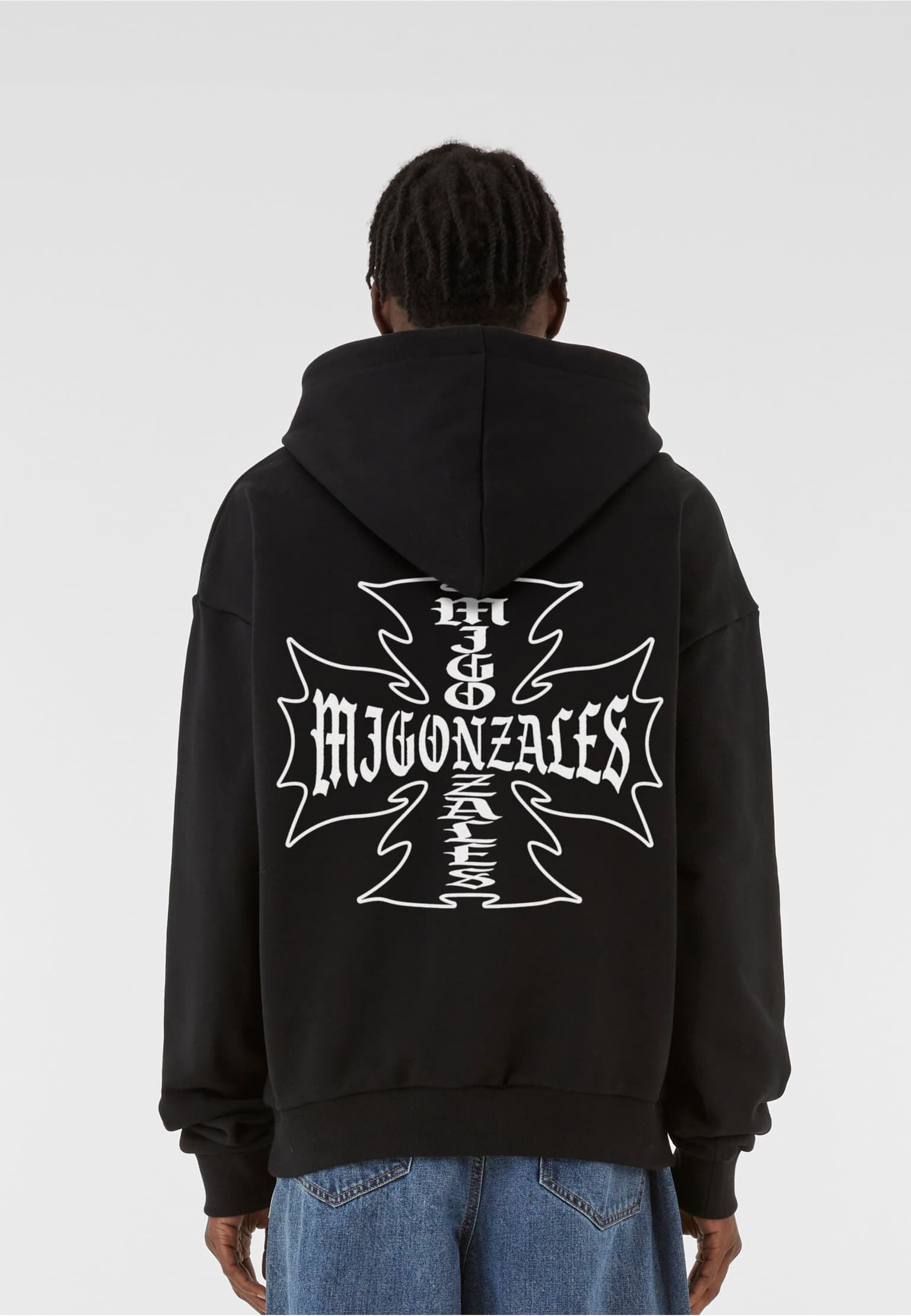 MJ Gonzales MJG Heavy Oversized Hoody - Iron Cross