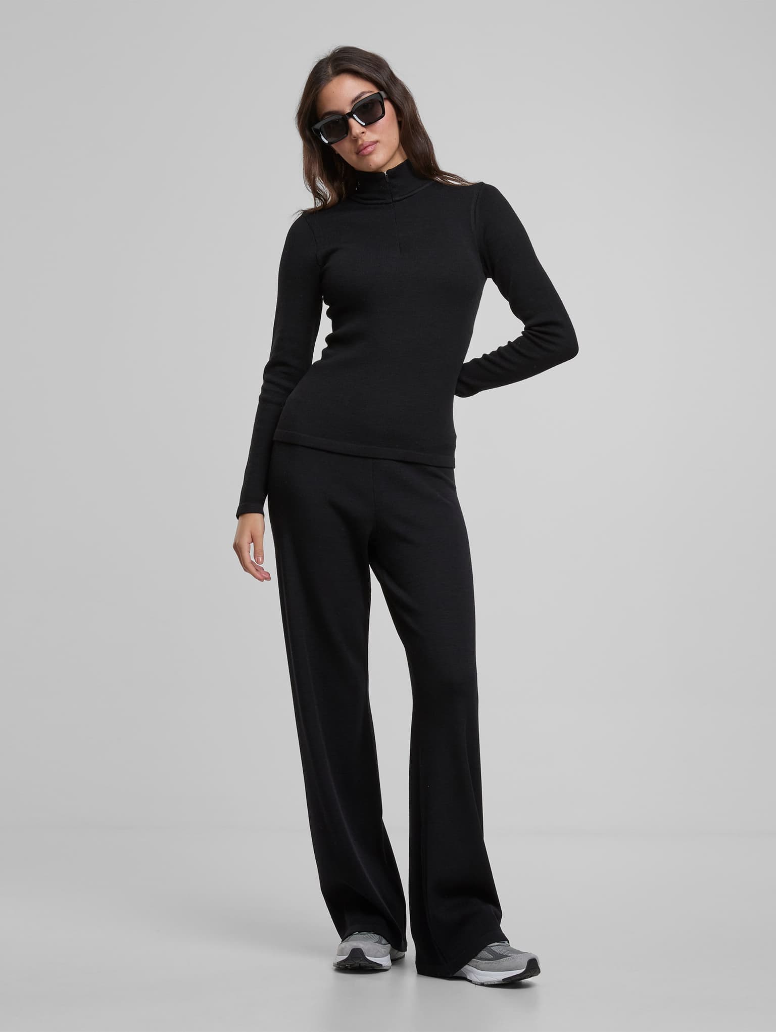 AMN-244-TOP-23100180-010 AIMN Ribbed Wool Half Zip – Bild 4