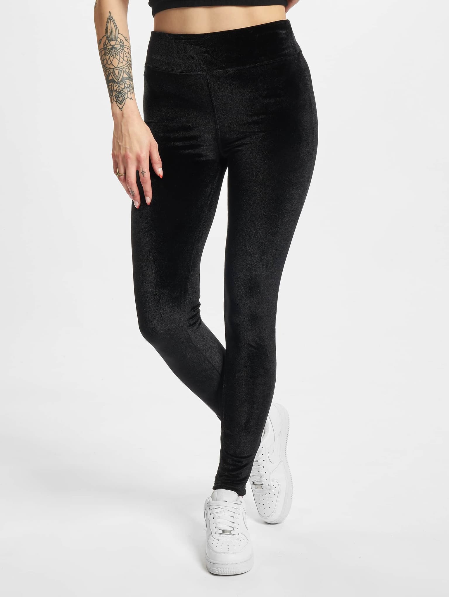 Urban Classics Ladies High Waist Velvet Leggings – Bild 3