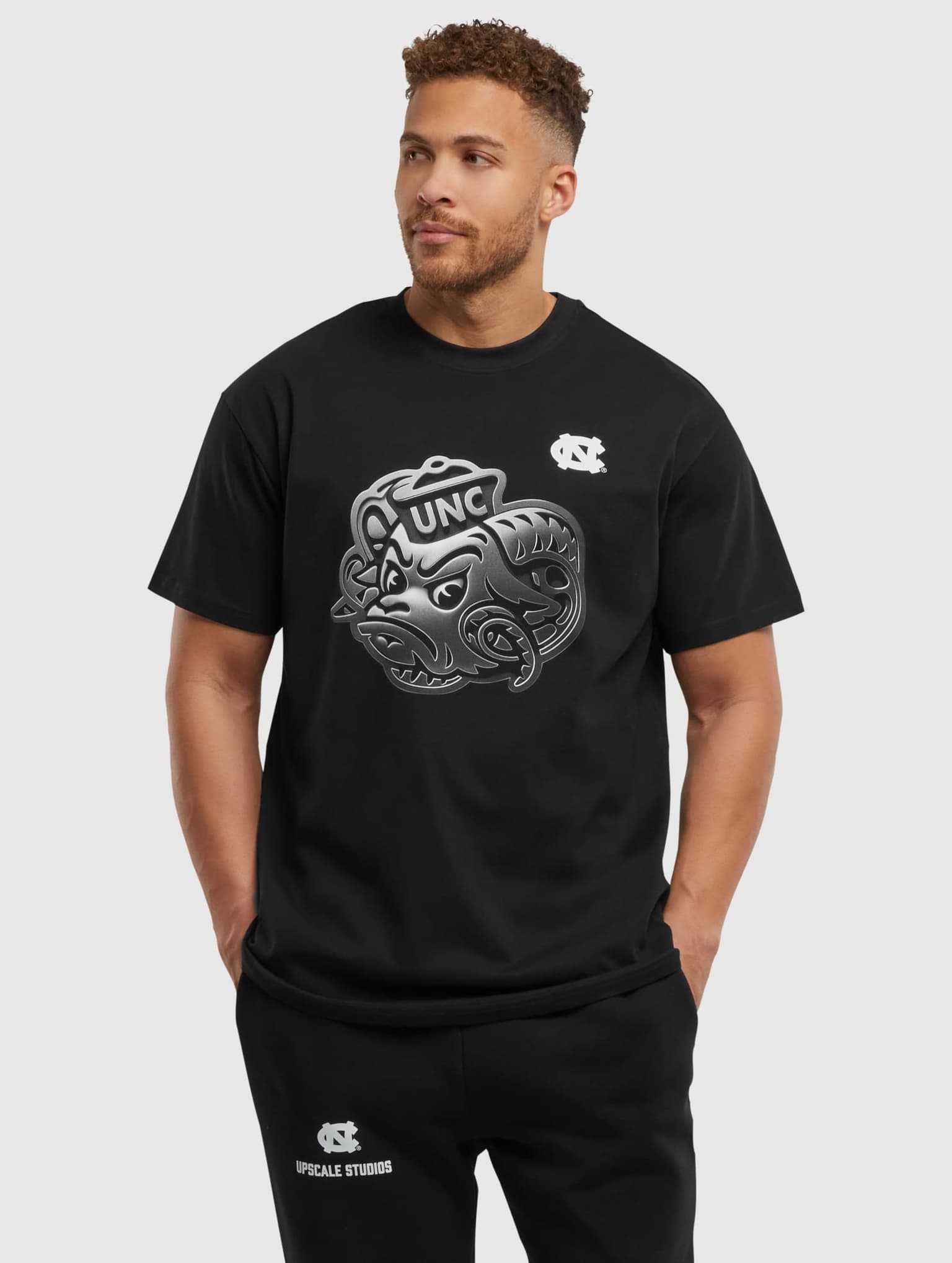 Mister Tee Upscale North Carolina Chrome Logo Oversize