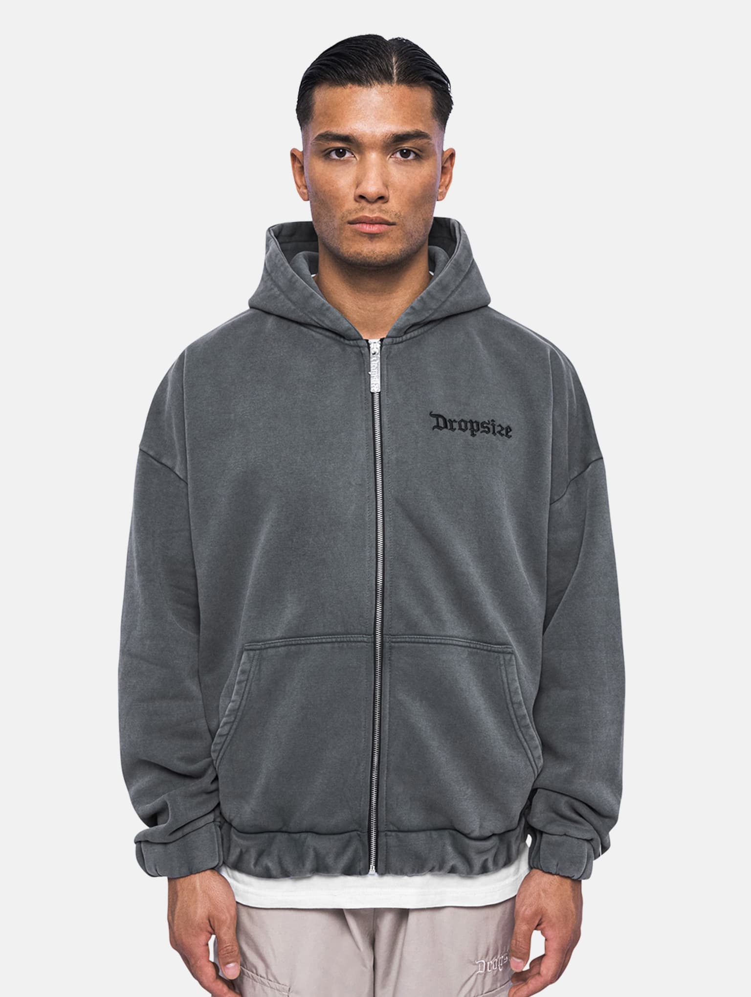 Dropsize Super Heavy Blank Zip Hoodie