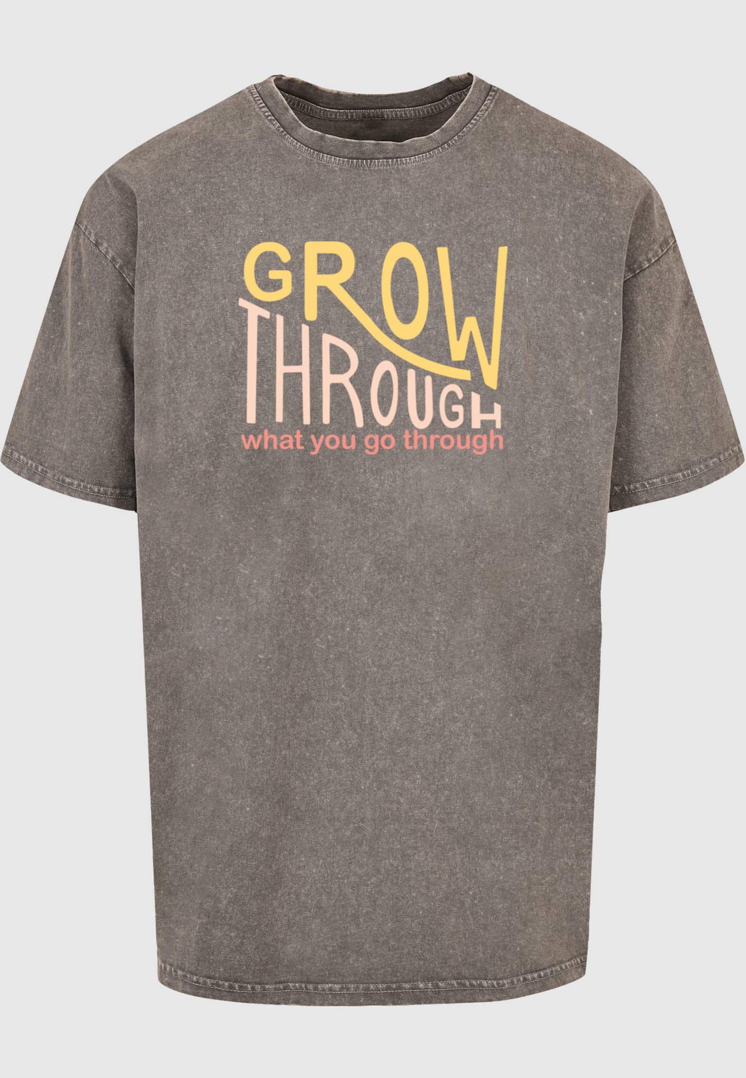 Merchcode Spring - Grow through 2 Acid Washed Heavy Oversized Tee – Bild 3