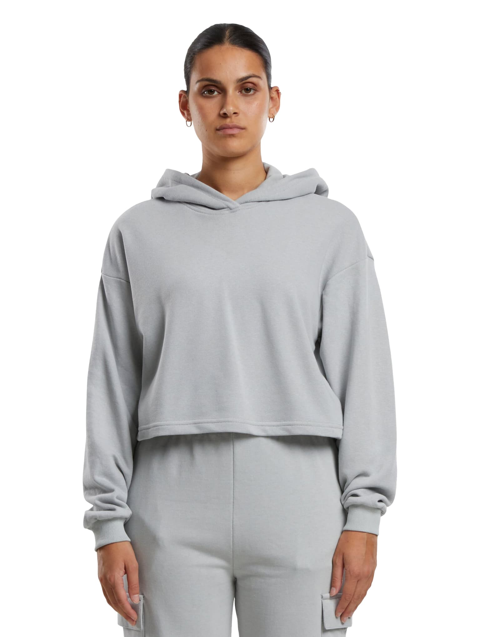 Urban Classics Ladies Oversized Cropped Light Terry Hoodie – Bild 4