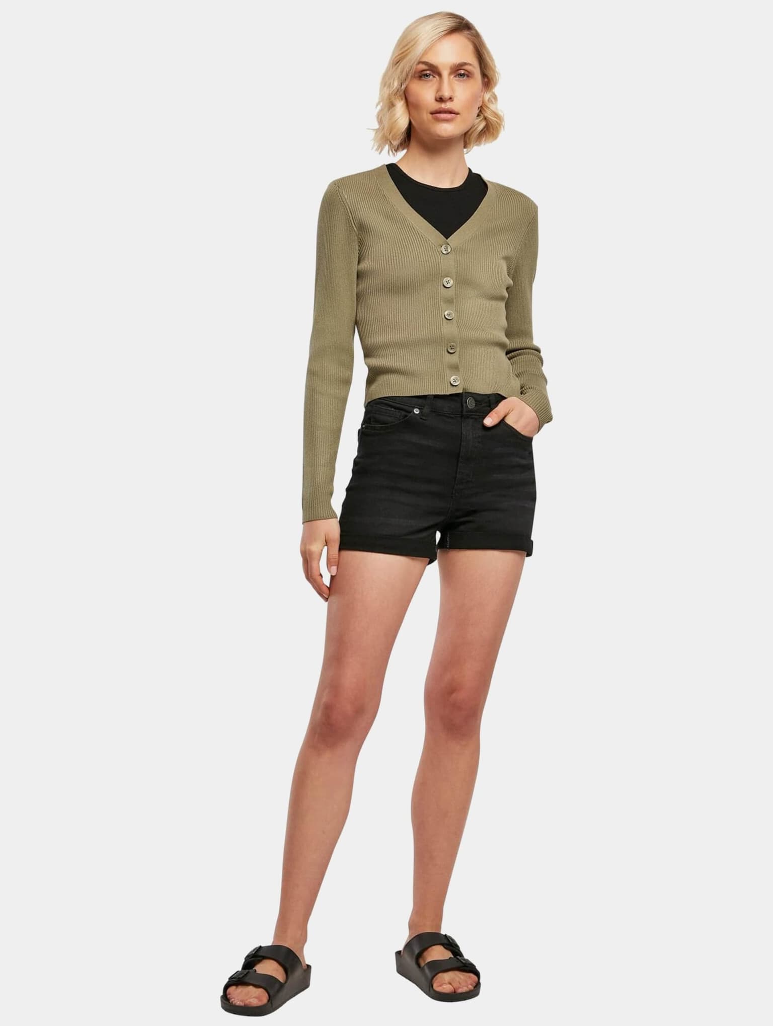 Urban Classics Ladies Short Rib Knit Cardigan – Bild 4