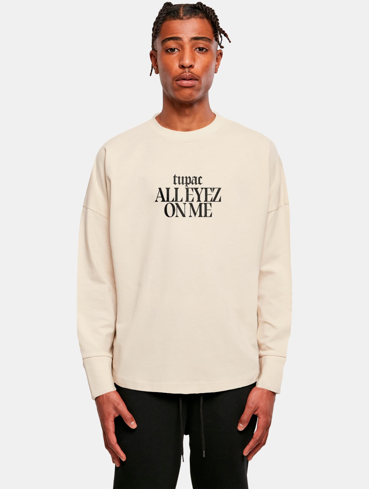 Merchcode Mister Tee 2Pac All Eyez on me Tracklist Cut On Longsleeve