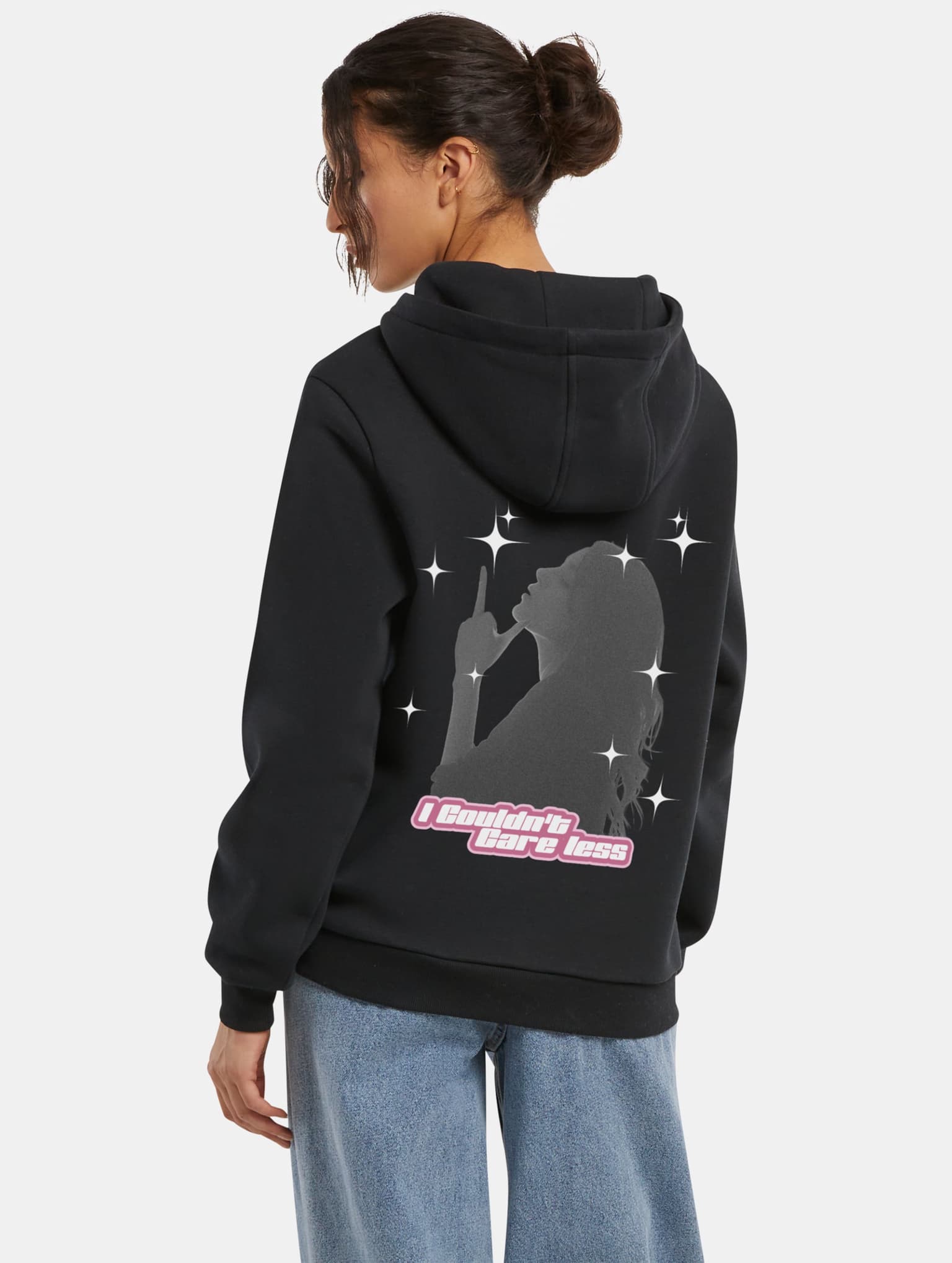 Miss Tee Couldn't Care Less Ladies Fluffy Hoody – Bild 2