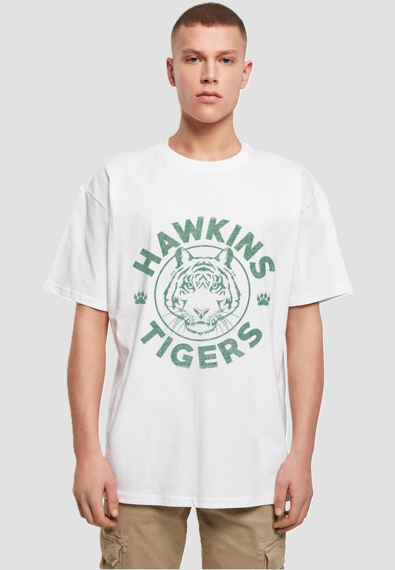 Merchcode Stranger Things Hawkins Tigers Oversize Tee
