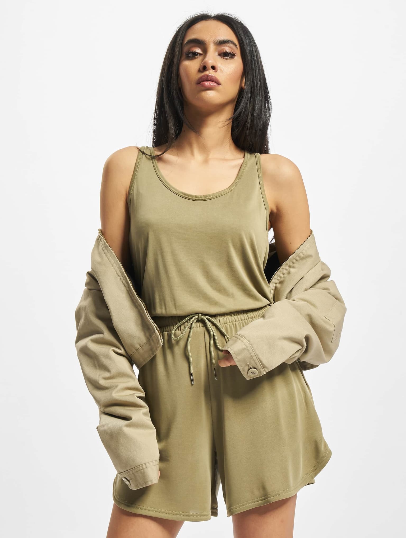 Urban Classics Ladies Short Sleeveless Modal Jumpsuit