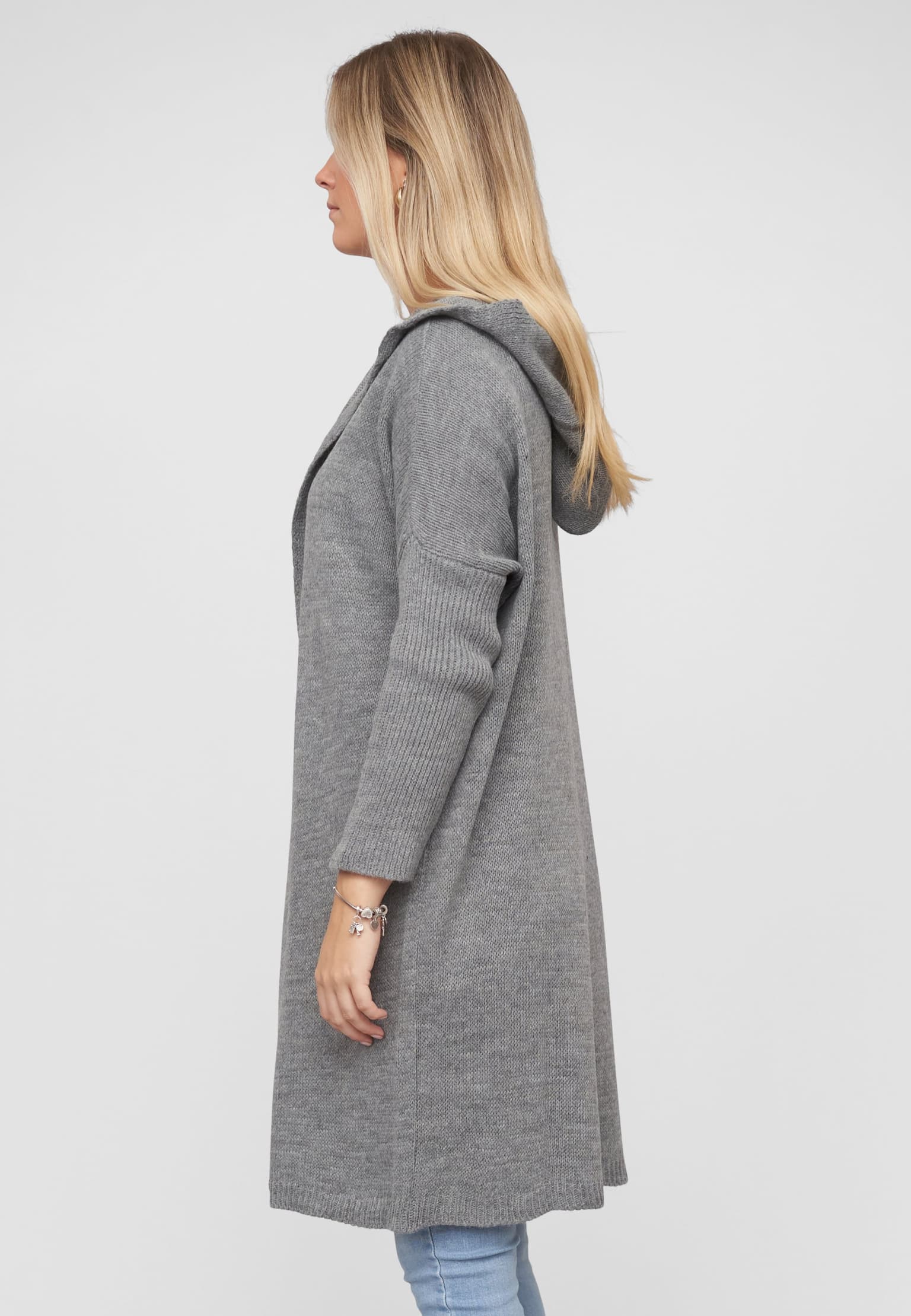 Cloud5ive Longform knit cardigan with hood – Bild 3