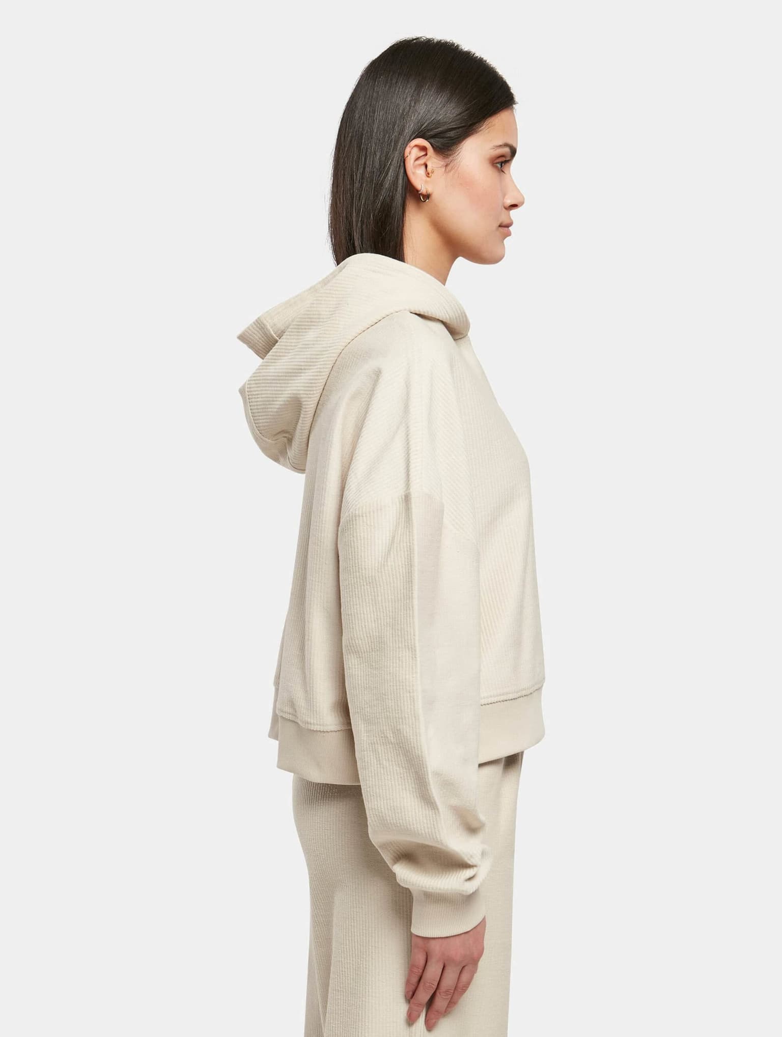 Urban Classics Ladies Oversized Short Rib Hoody – Bild 4