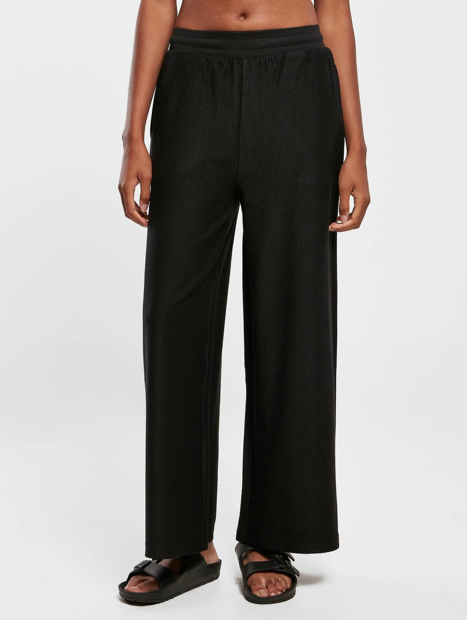 Urban Classics Ladies Straight Rib Terry Pants