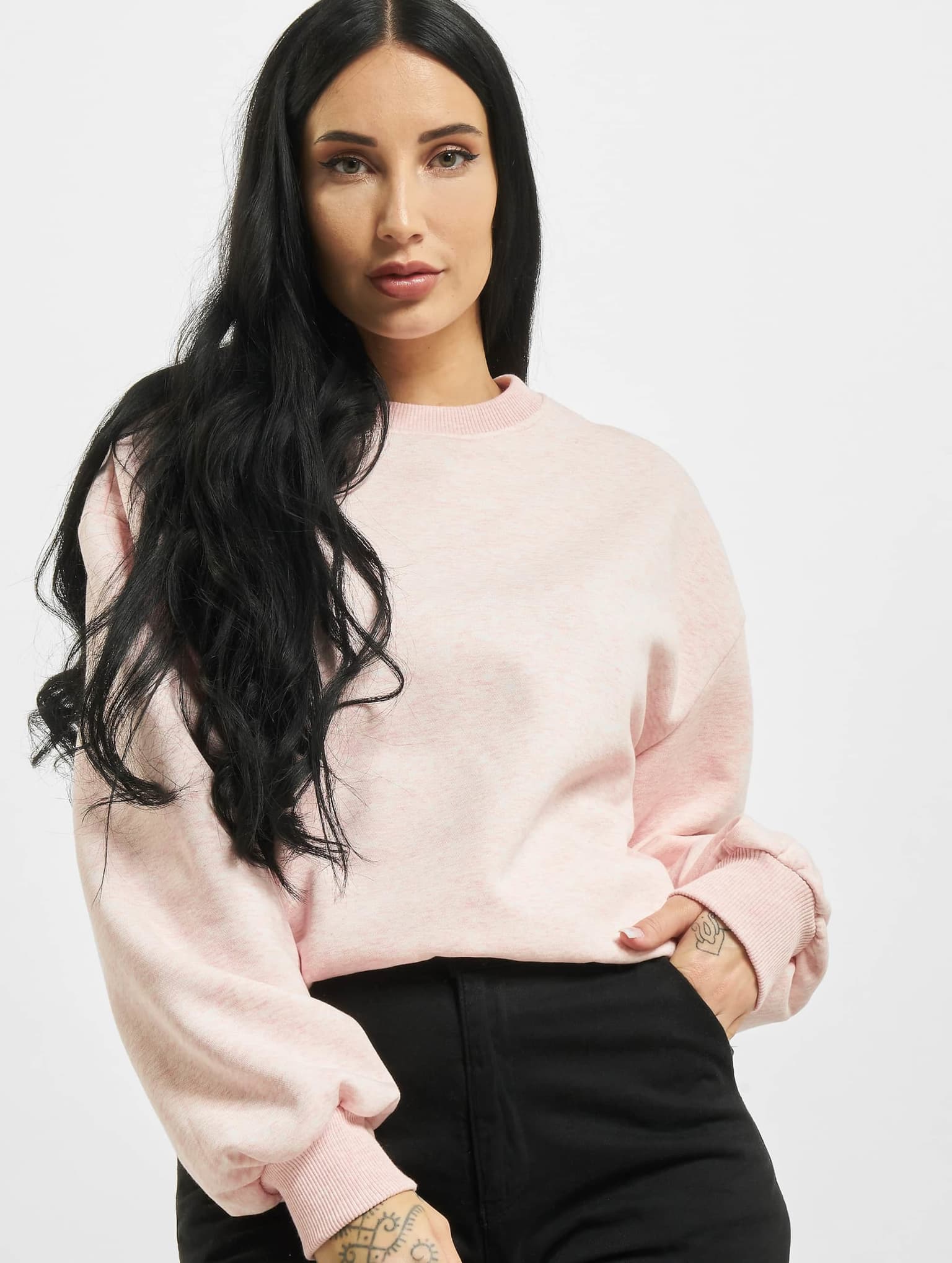 Urban Classics Ladies Oversized Color Melange Crewneck