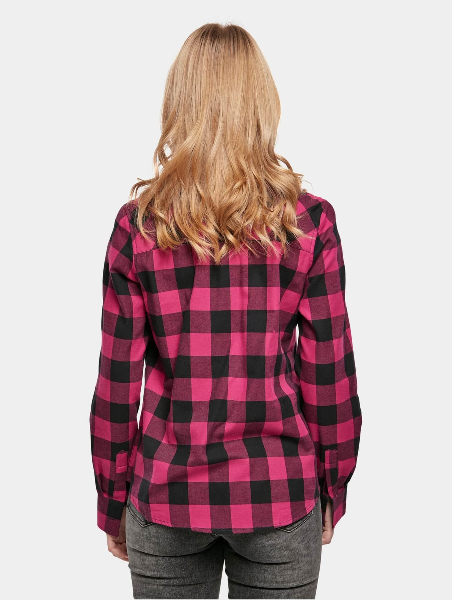 Urban Classics Ladies Turnup Checked Flanell Shirt – Bild 2