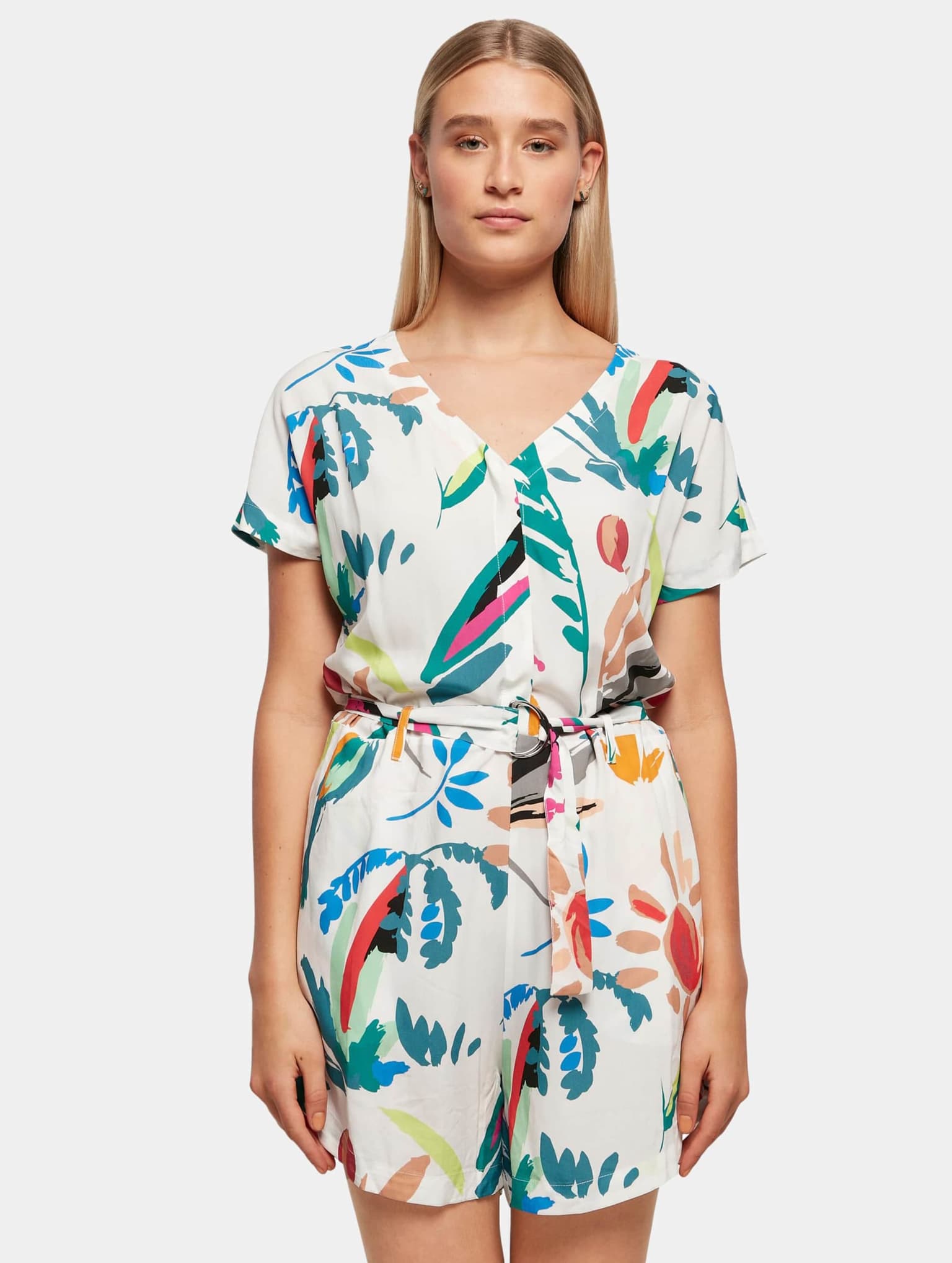 Urban Classics Ladies Short Viscose Belt Jumpsuit – Bild 3
