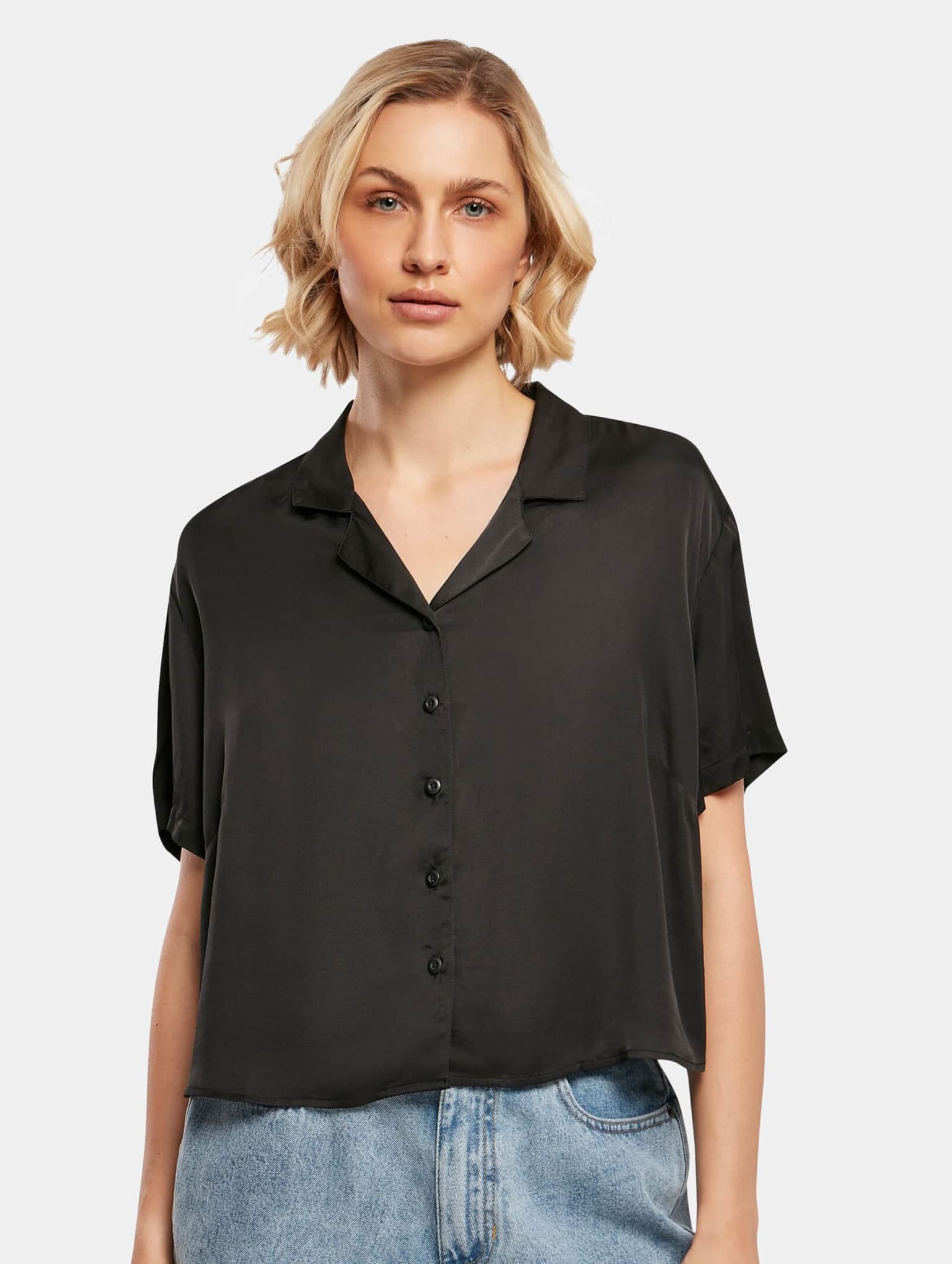 Urban Classics Ladies Viscose Satin Resort Shirt