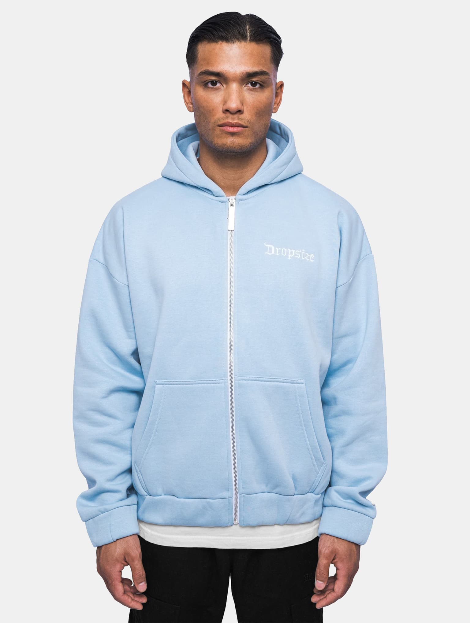 Dropsize Super Heavy Oversize Blank Zip Hoodie
