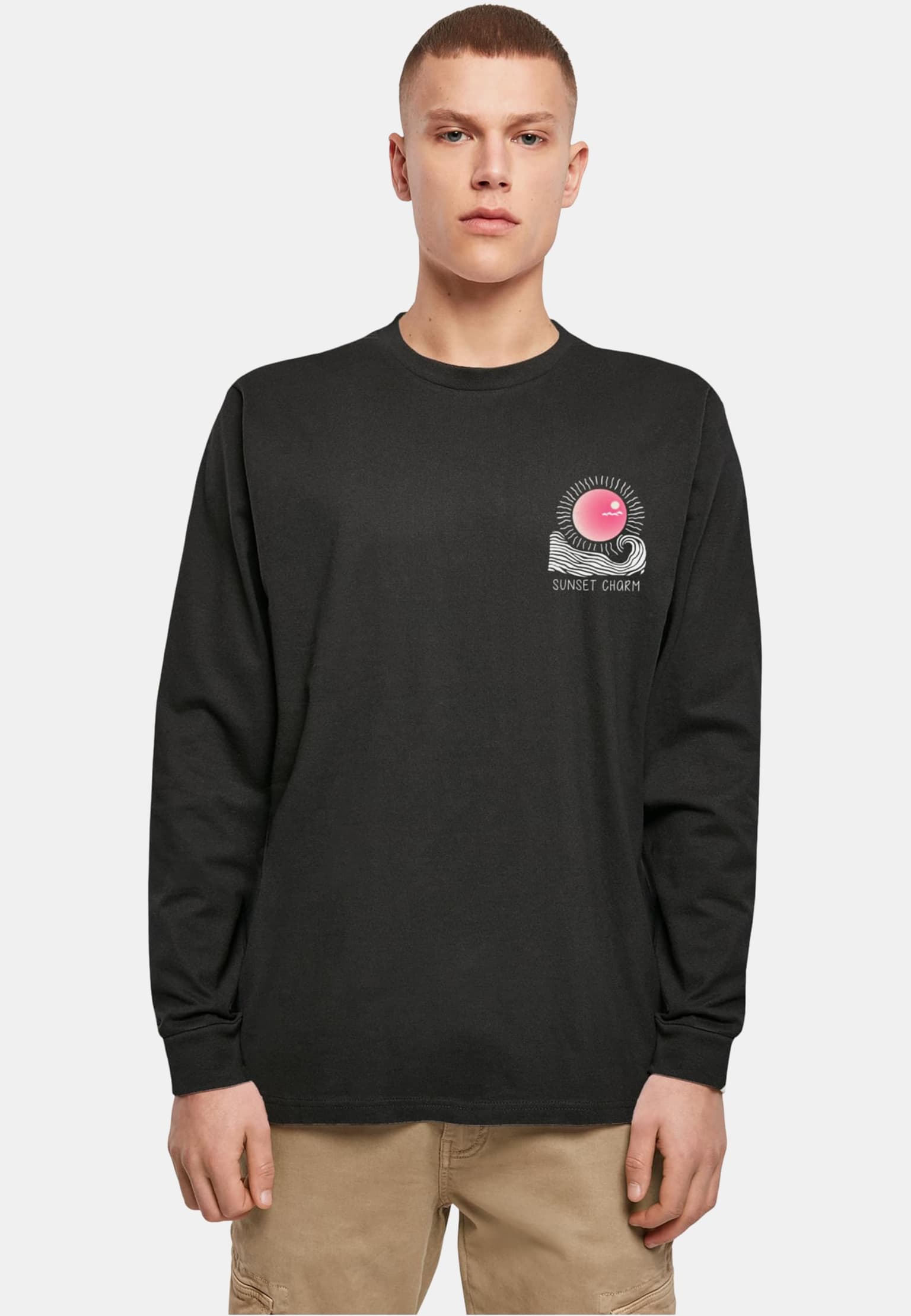 Merchcode Sunset Charm Longsleeve With Cuffrib