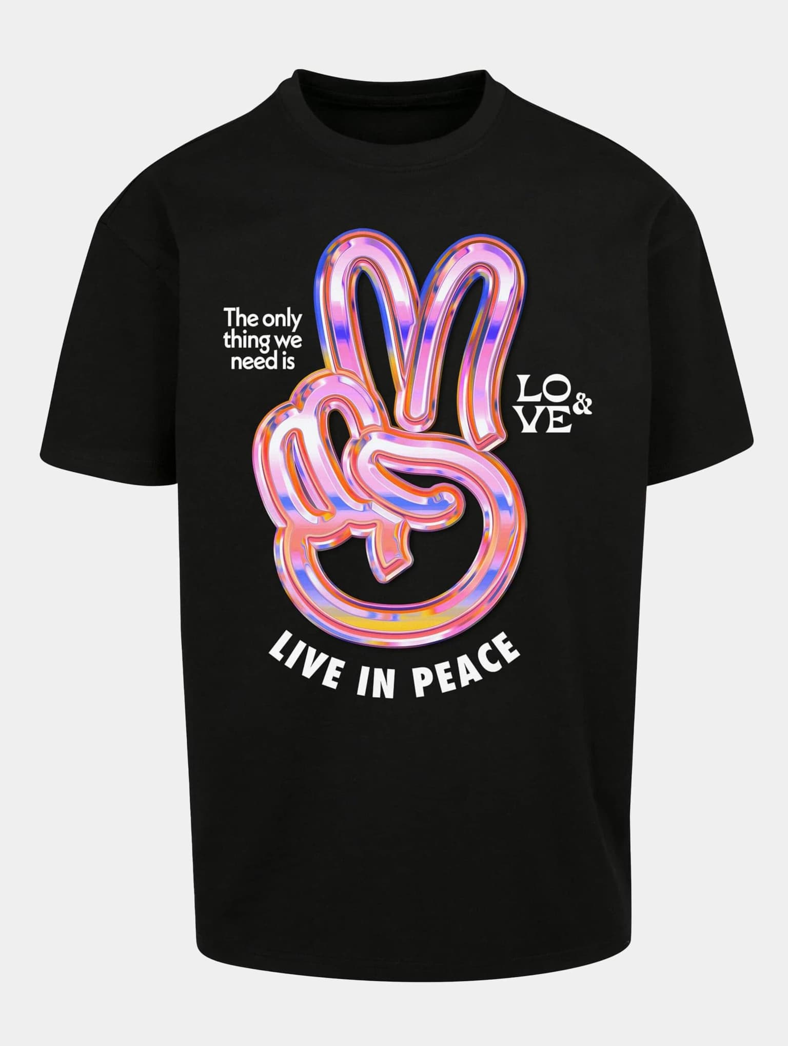 Mister Tee Upscale Live in Peace Oversize – Bild 4
