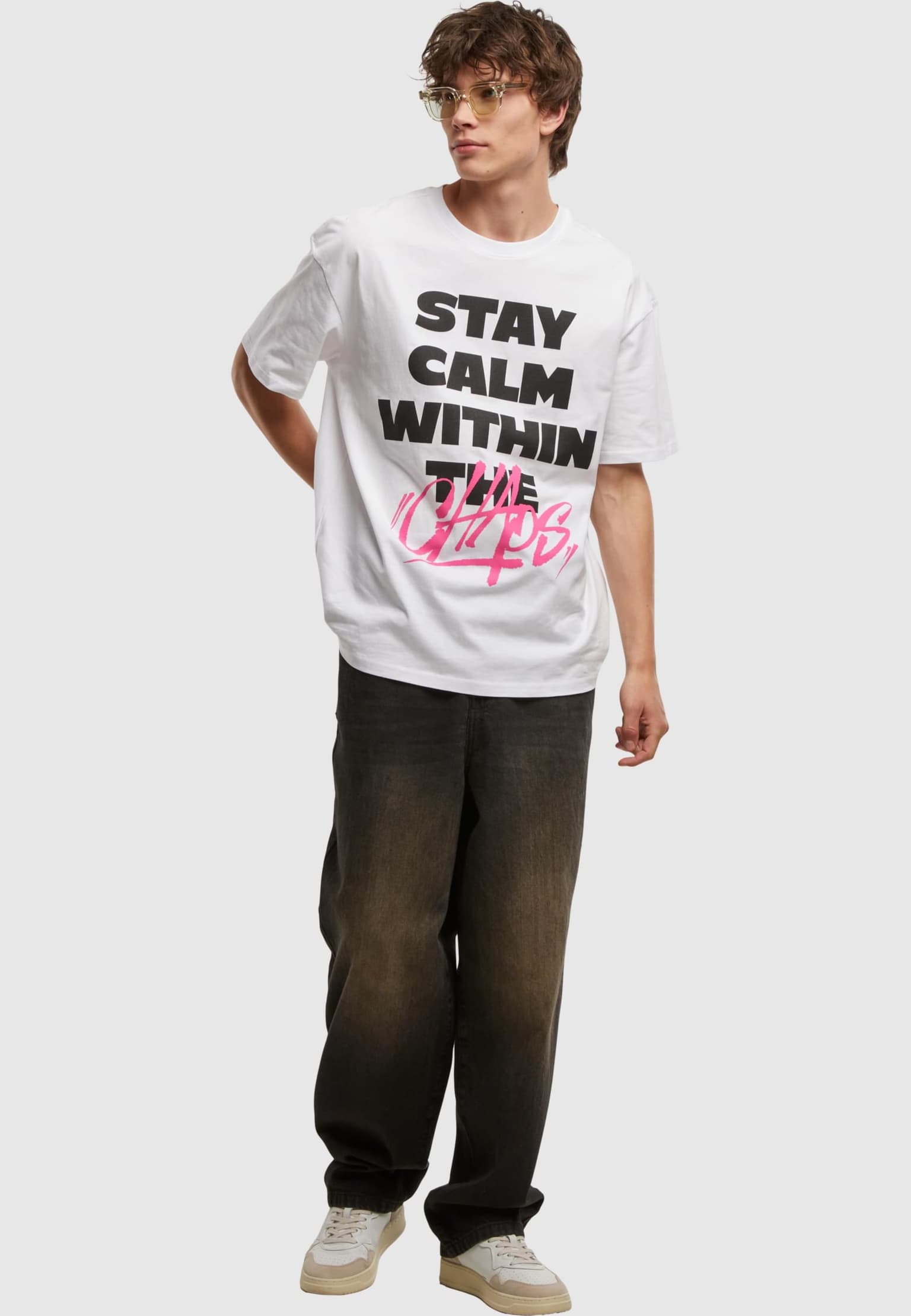Mister Tee Stay Calm In Chaos Oversize – Bild 4