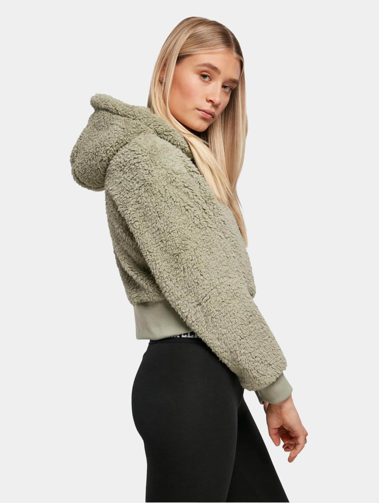 Urban Classics Ladies Short Oversized Sherpa Jacket – Bild 3