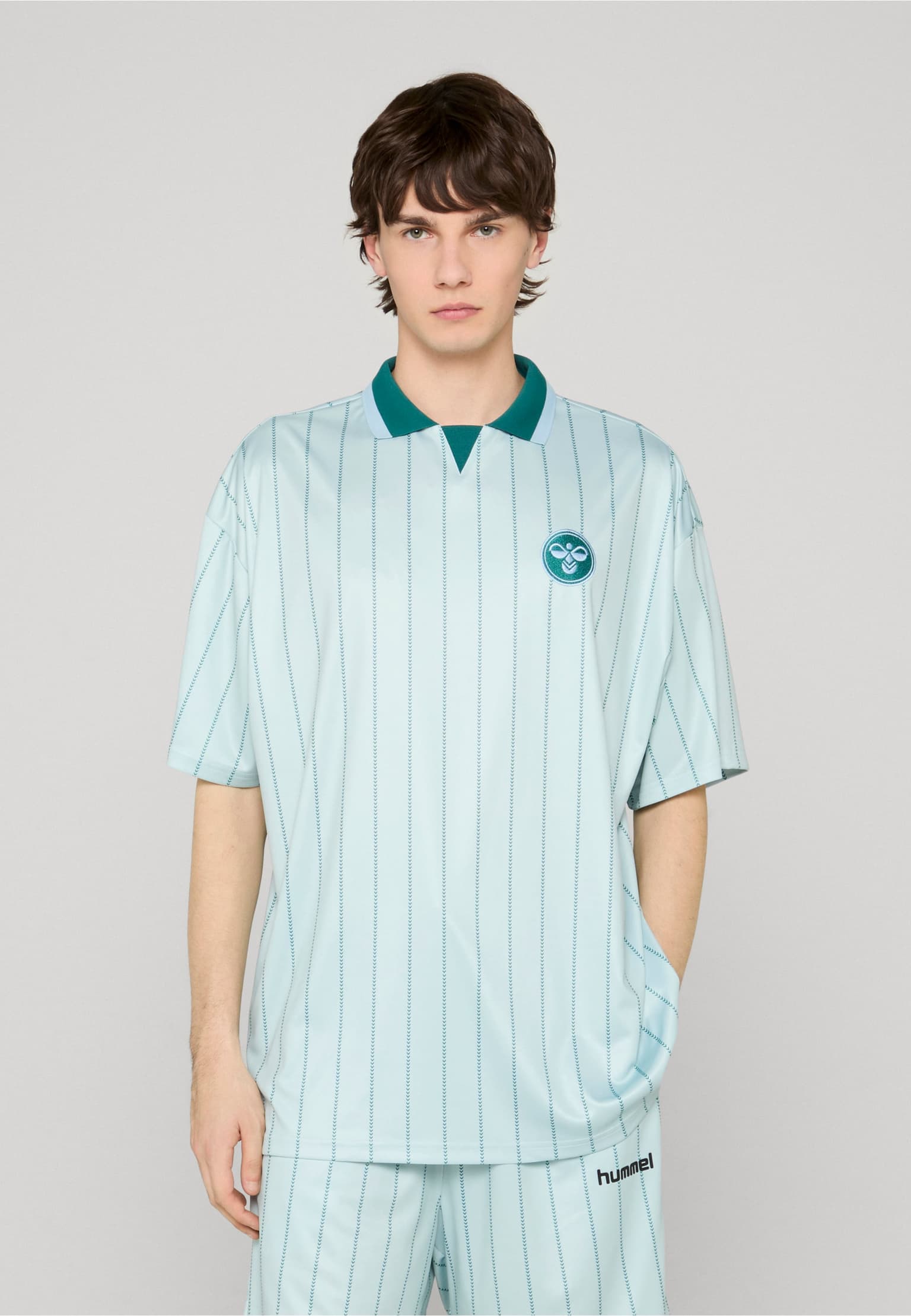 Hummel Chevron Pinstripe Polo Shirt