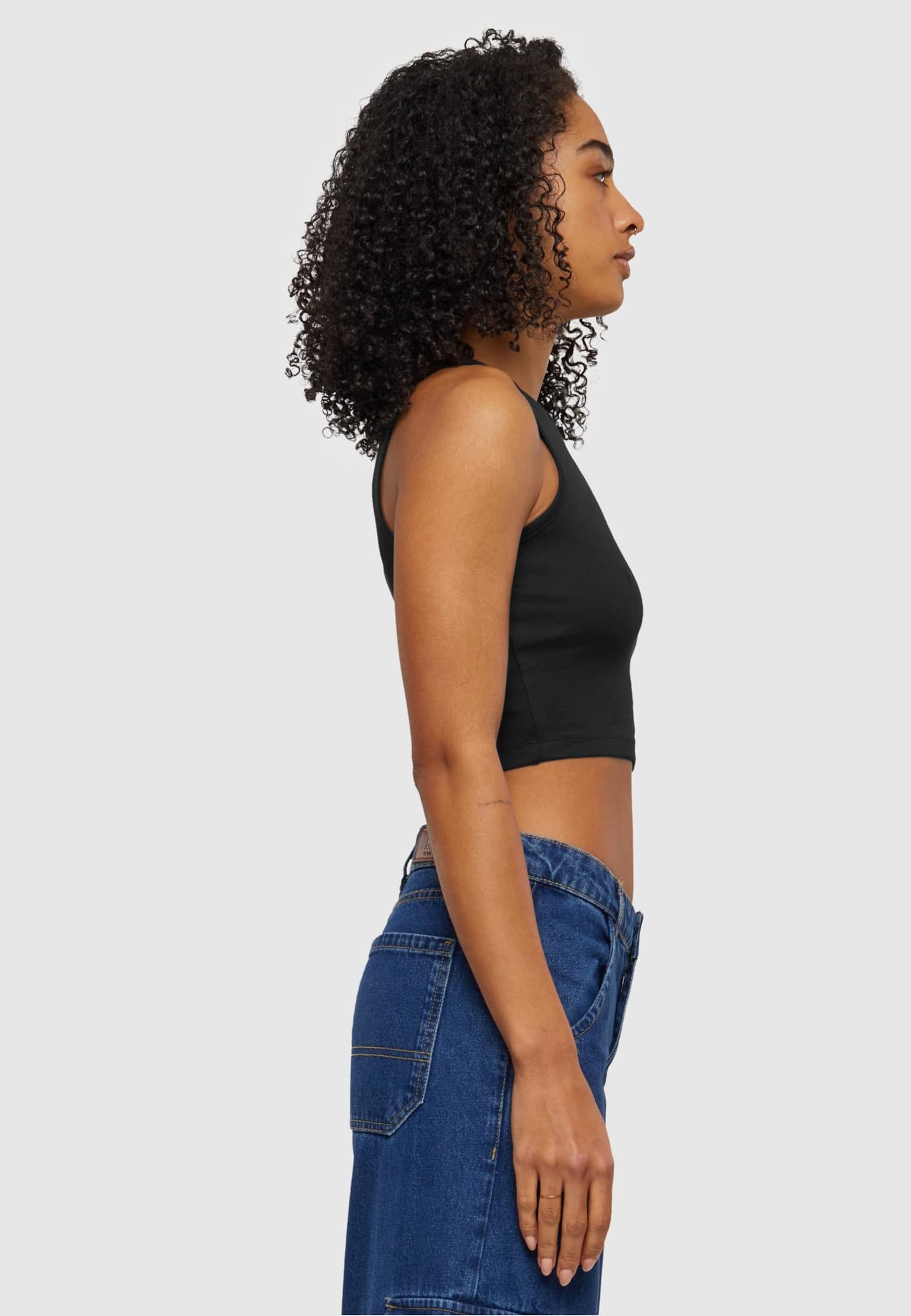 Urban Classics Ladies Essentials Cropped Rib Top – Bild 4