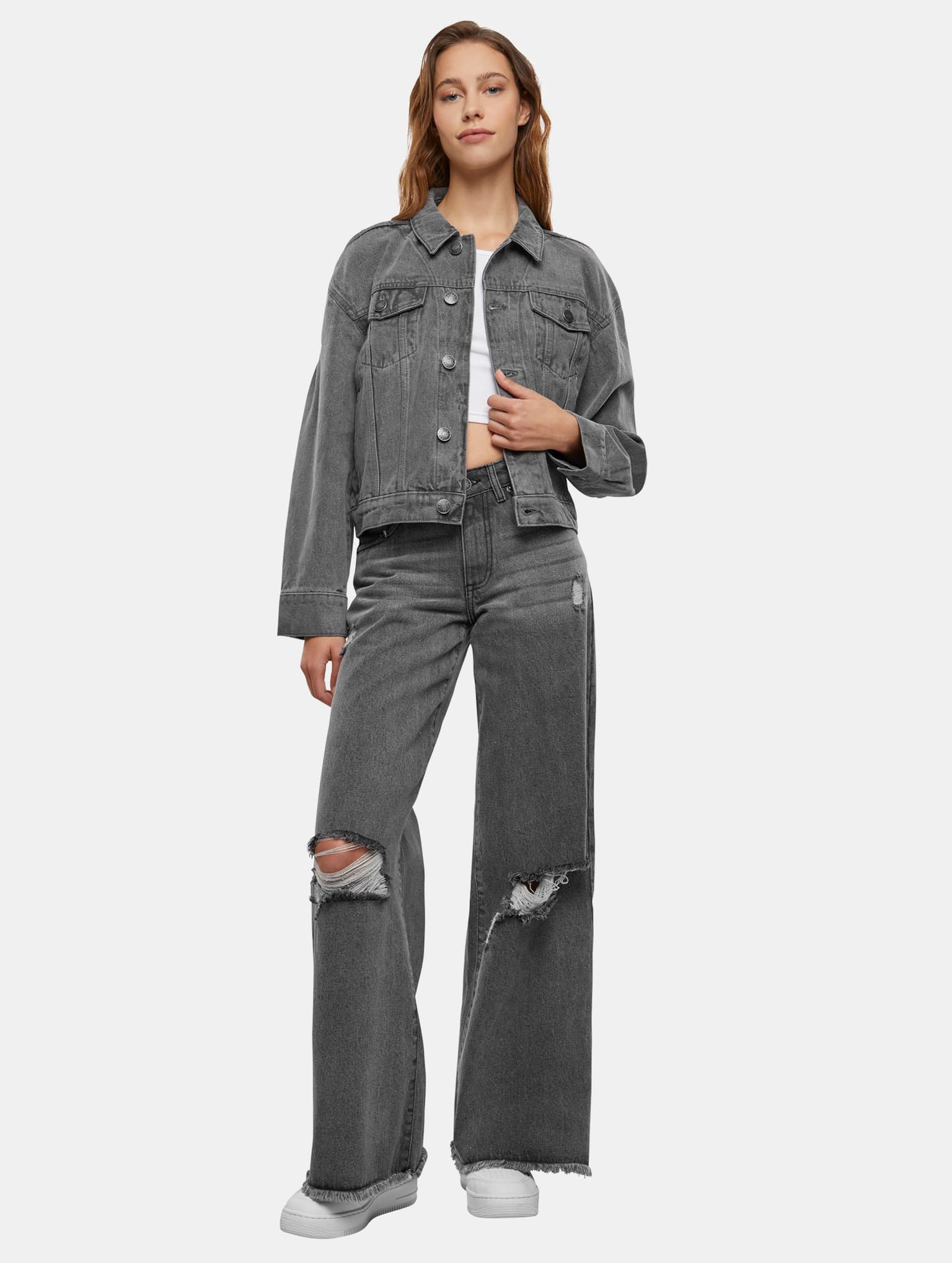 Urban Classics Ladies 80‘s Oversized Denim Jacket – Bild 4