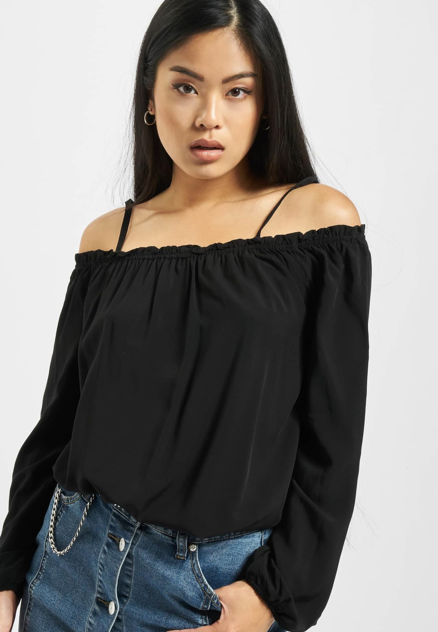 Urban Classics Cold Shoulder Blouse/Tunic – Bild 4