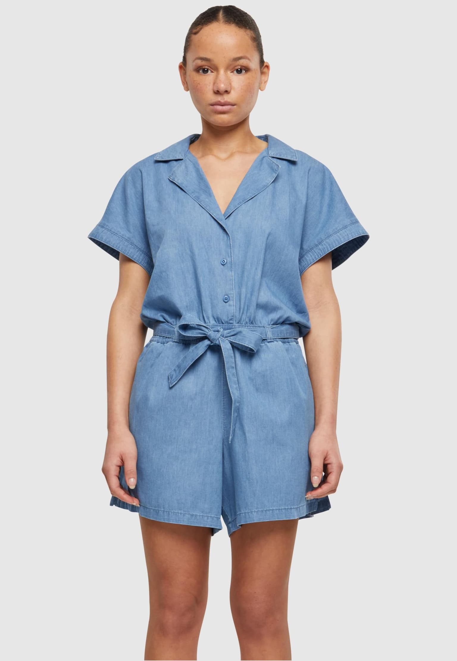Urban Classics Ladies Light Denim Resort Jumpsuit