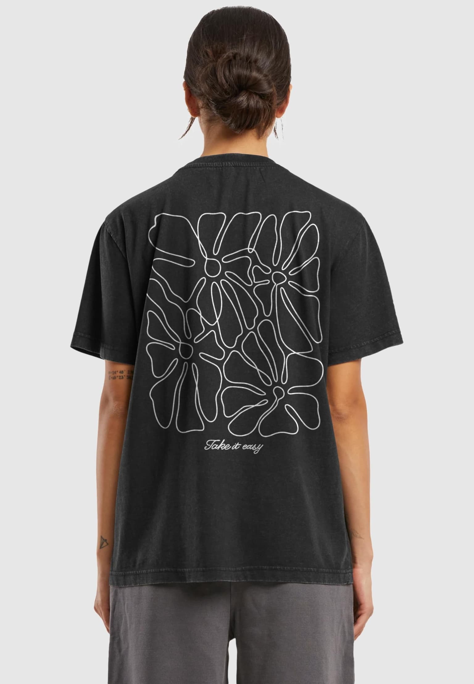 Miss Tee One Line Flowers Ladies Vintage Everyday – Bild 2