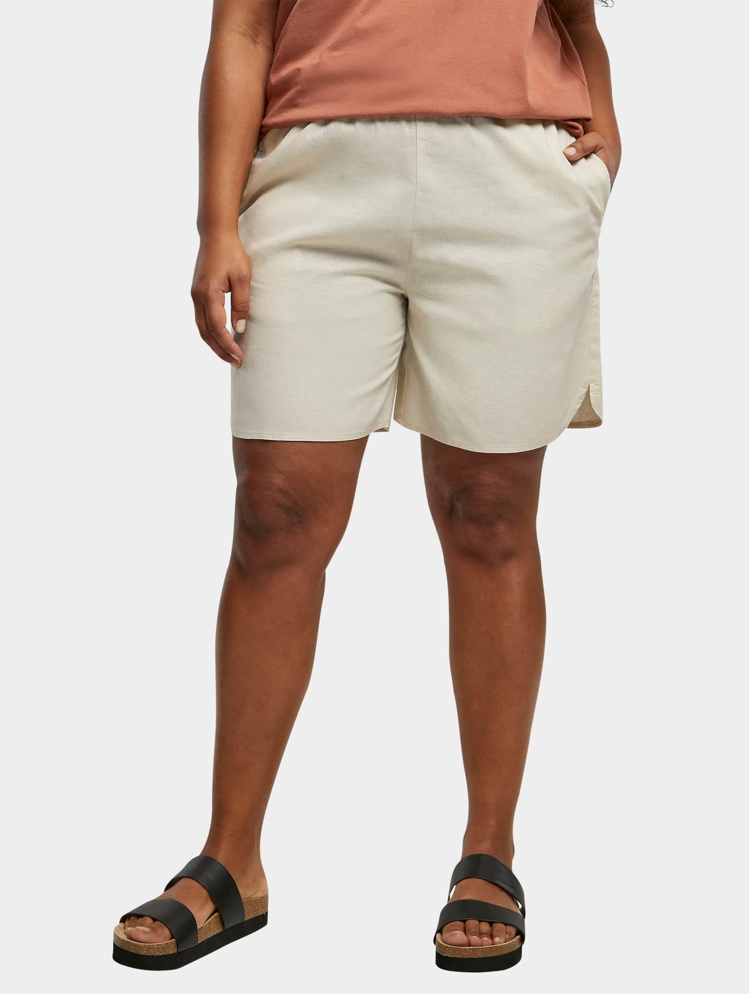 Urban Classics Ladies Linen Mixed Short
