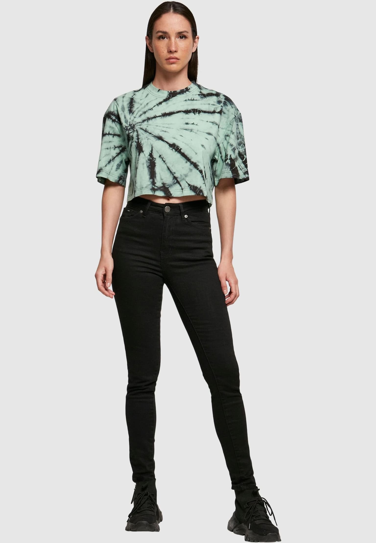 Urban Classics Ladies Oversized Cropped Tie Dye Tee – Bild 4