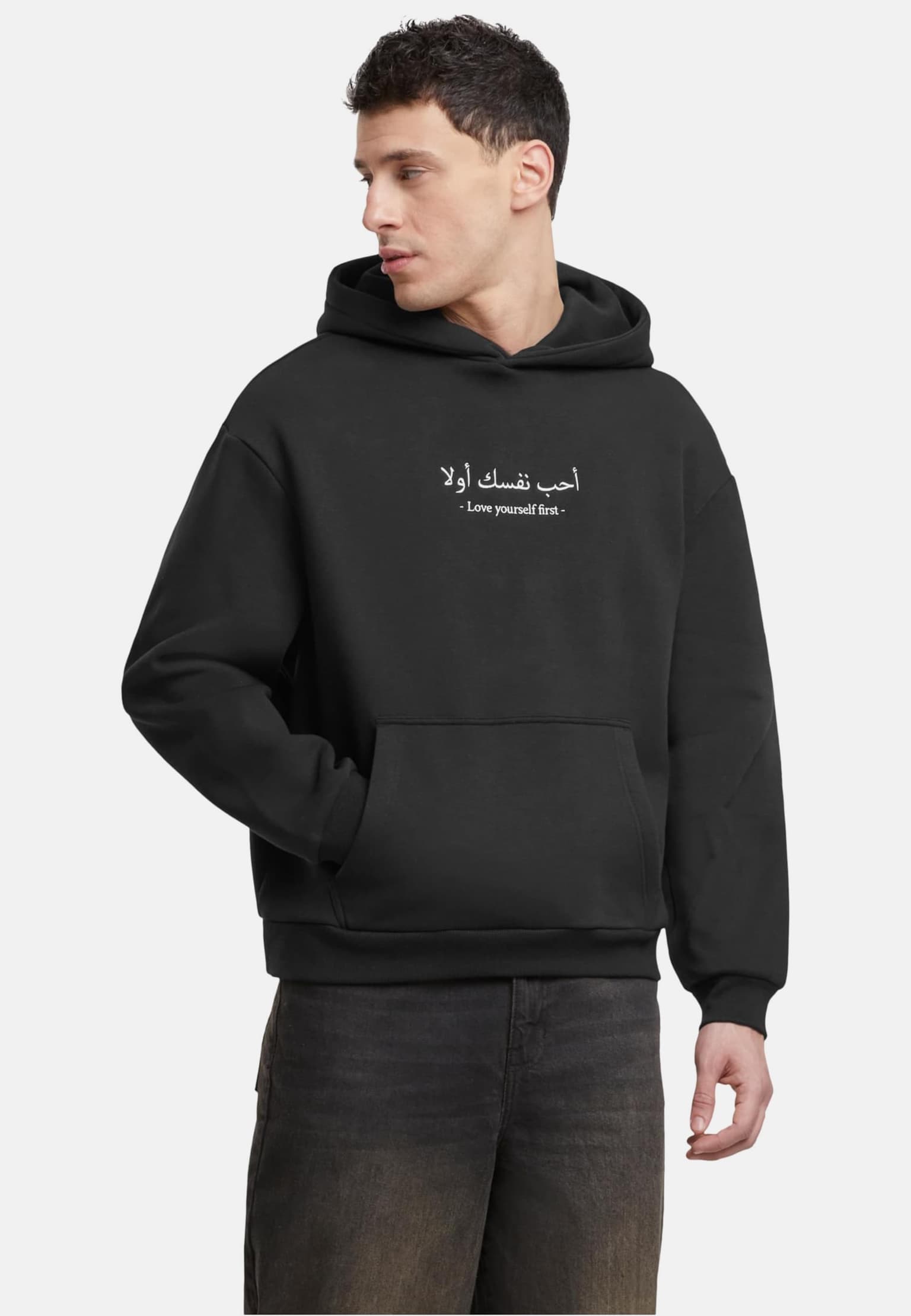 Mister Tee Love Yourself First EMB Fluffy Hoody