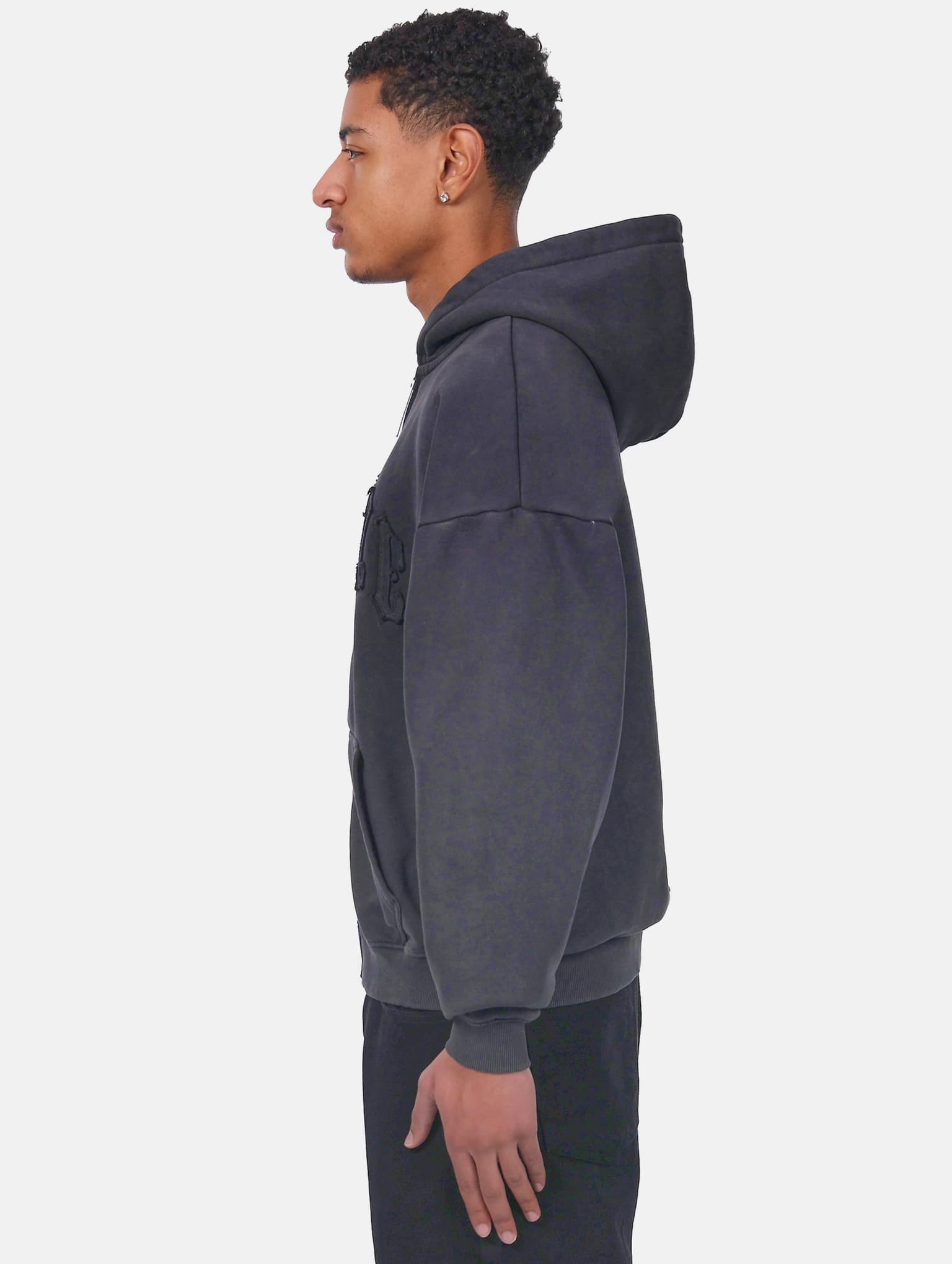 Dropsize SUPER HEAVY OVERISZE RAW EDGES ZIP HOODIE – Bild 3