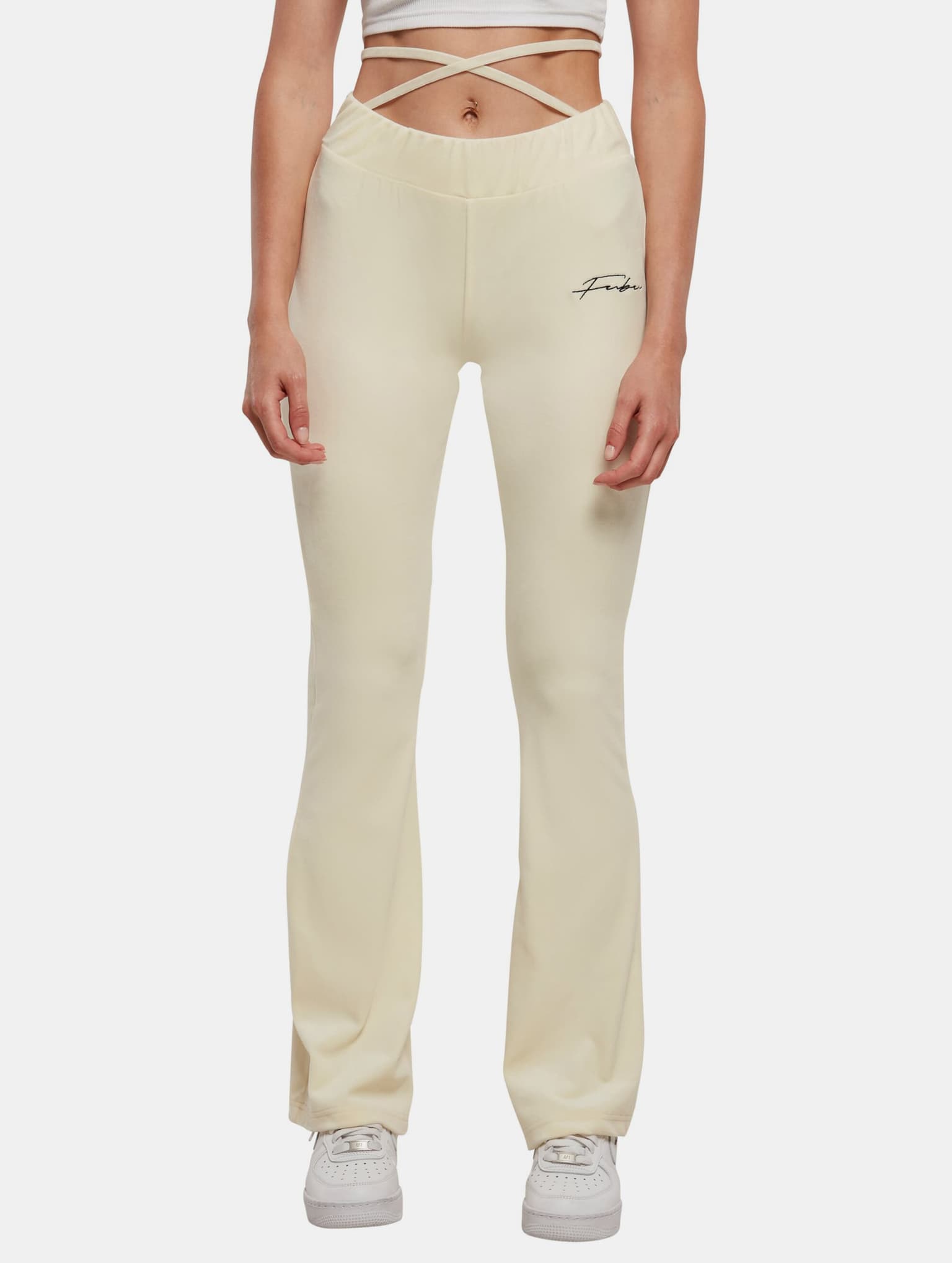 Fubu Signature Velours Flared Leggings offwhite – Bild 3