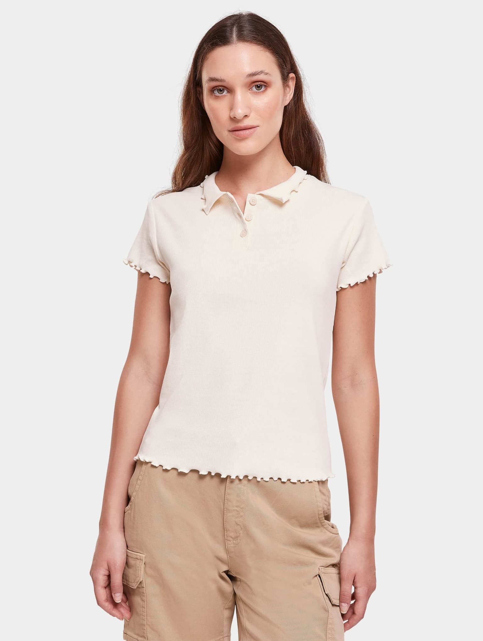 Urban Classics Ladies Rib Polo Tee