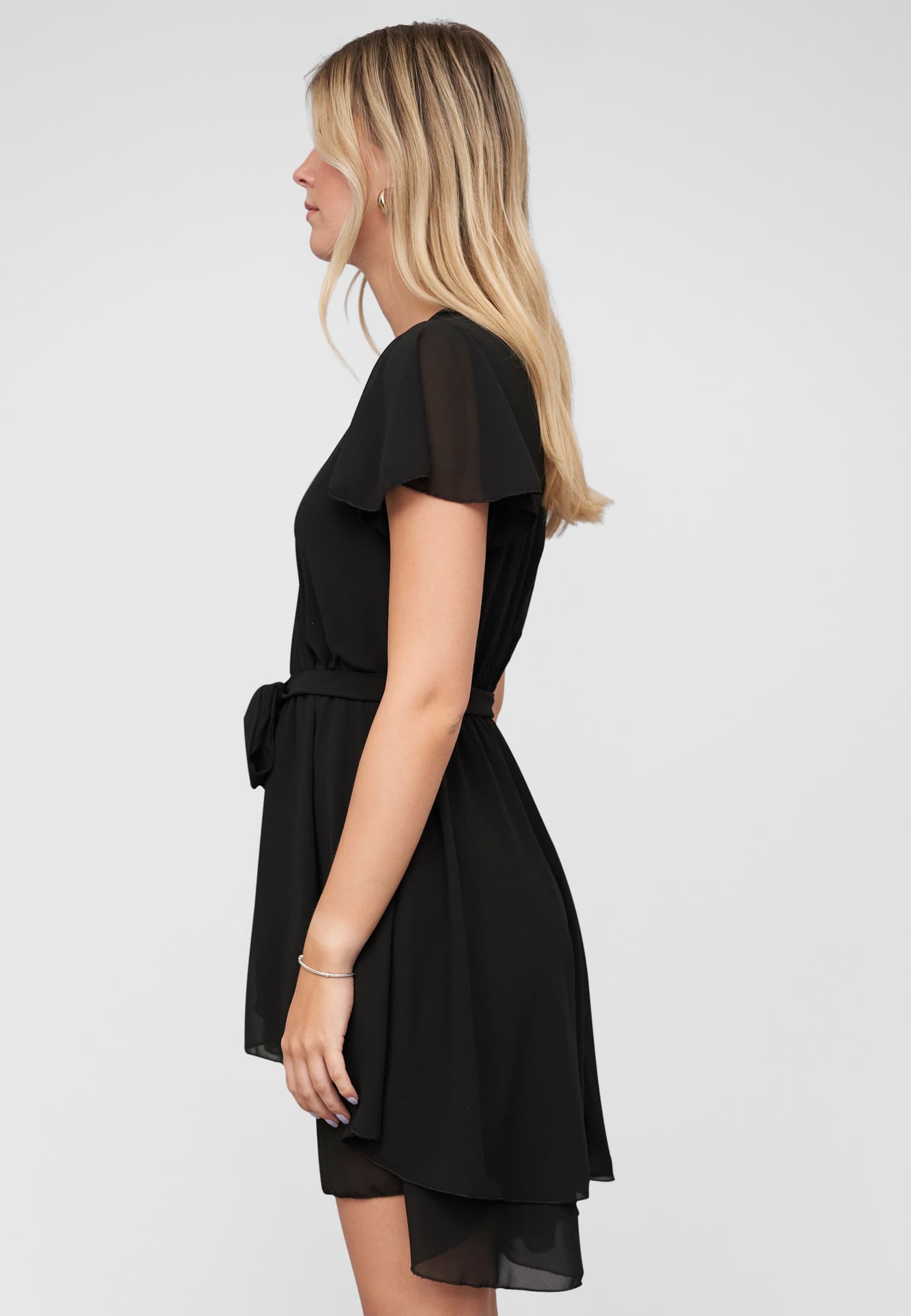 Cloud5ive Chiffon Wrap-Dress with tie belt – Bild 3