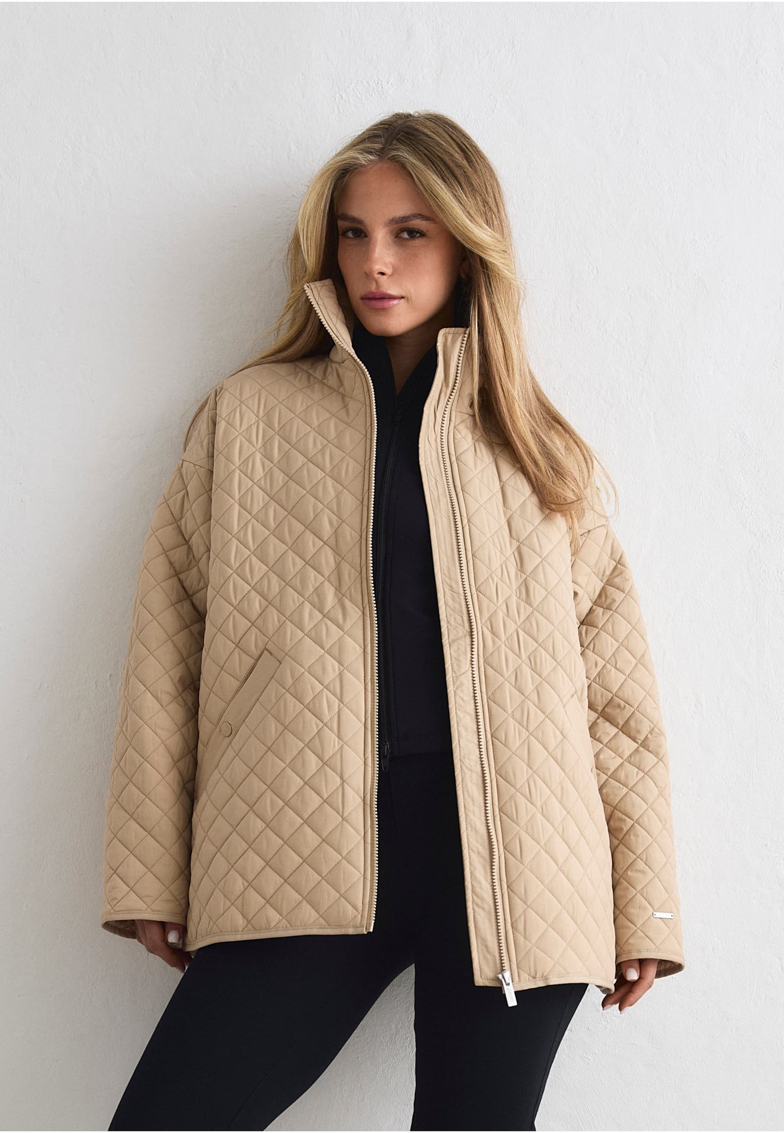 aimn Oversized Quilted Jacket